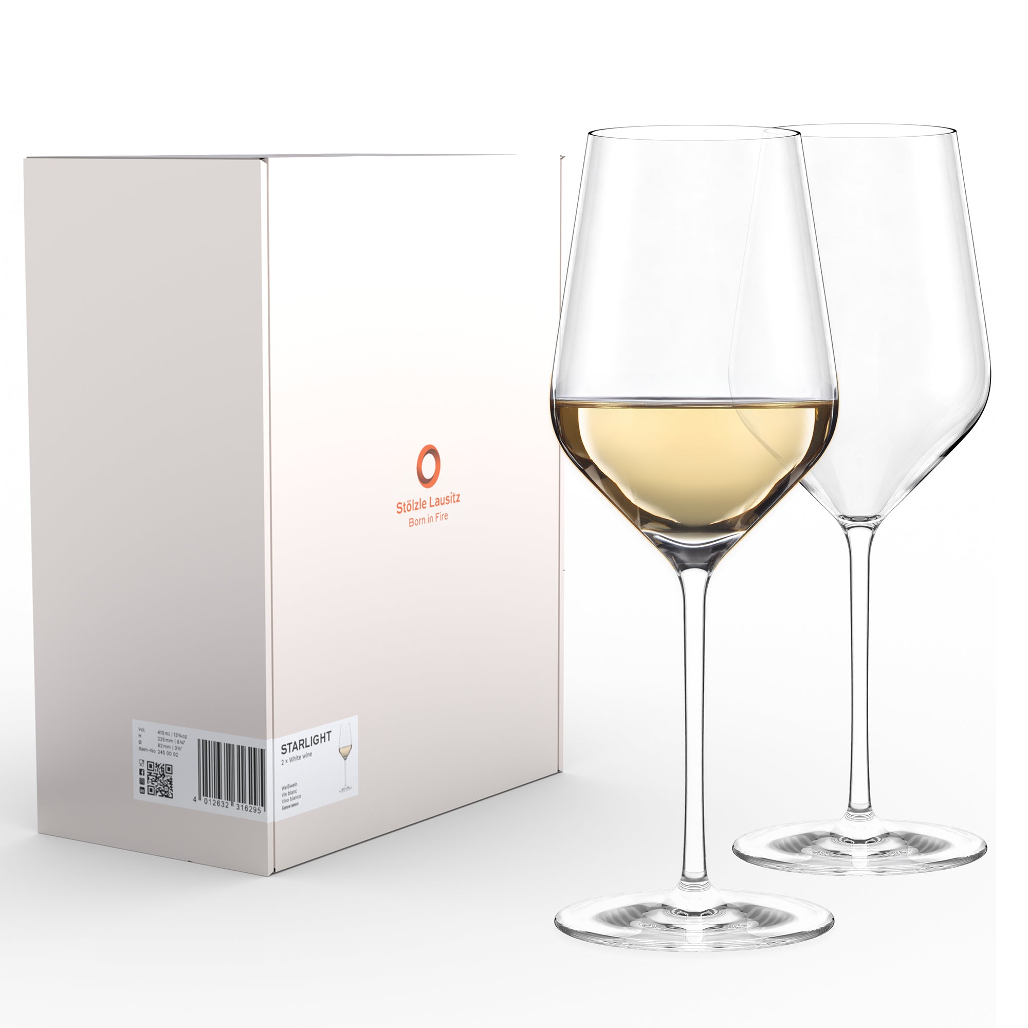 White Wine Glass STARlight Set of 2