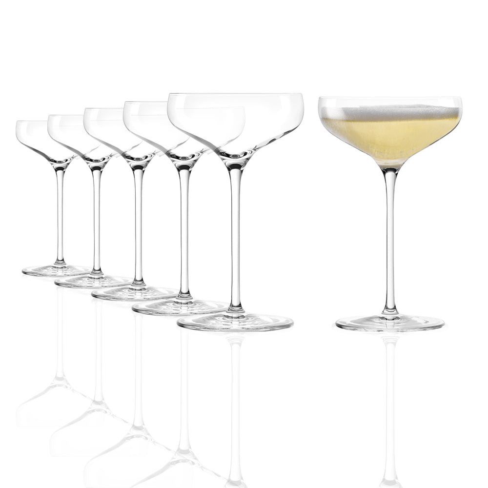 Champagne Coupe Twist Set of 6