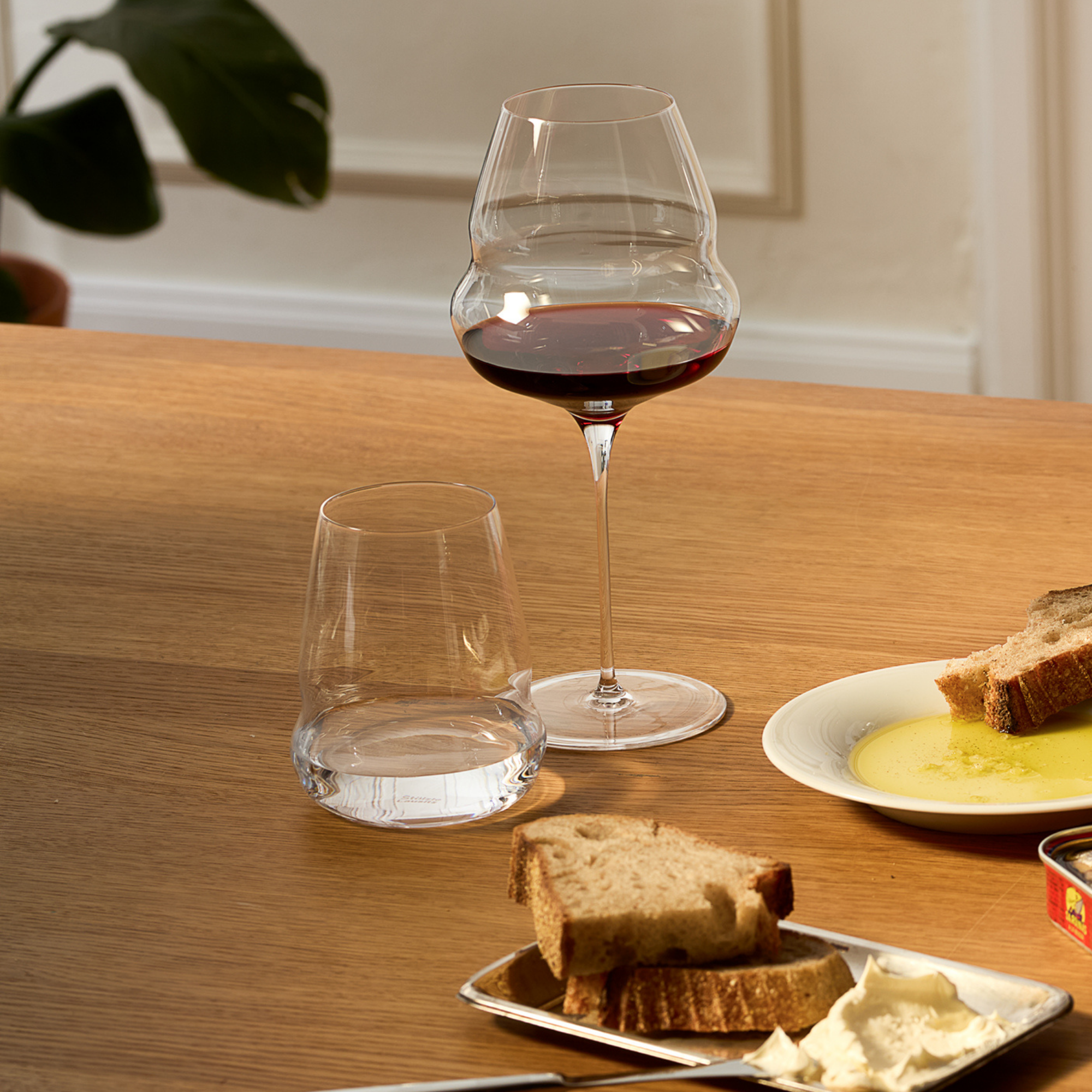 Burgundy glass Cocoon Set of 6
