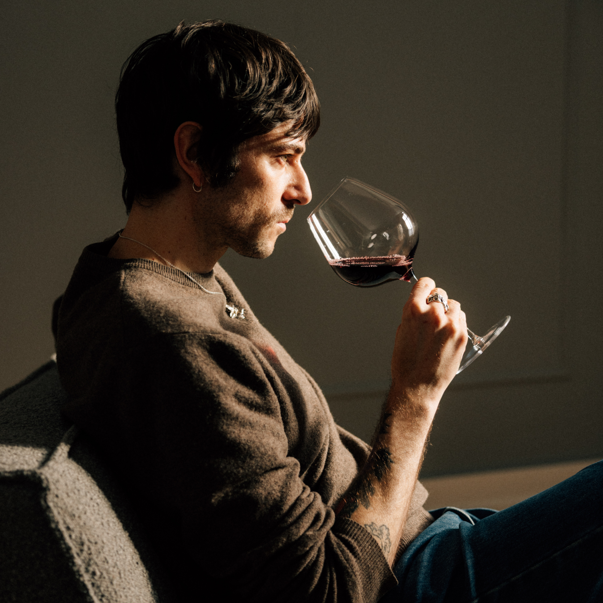 Burgundy glass Fino Set of 6