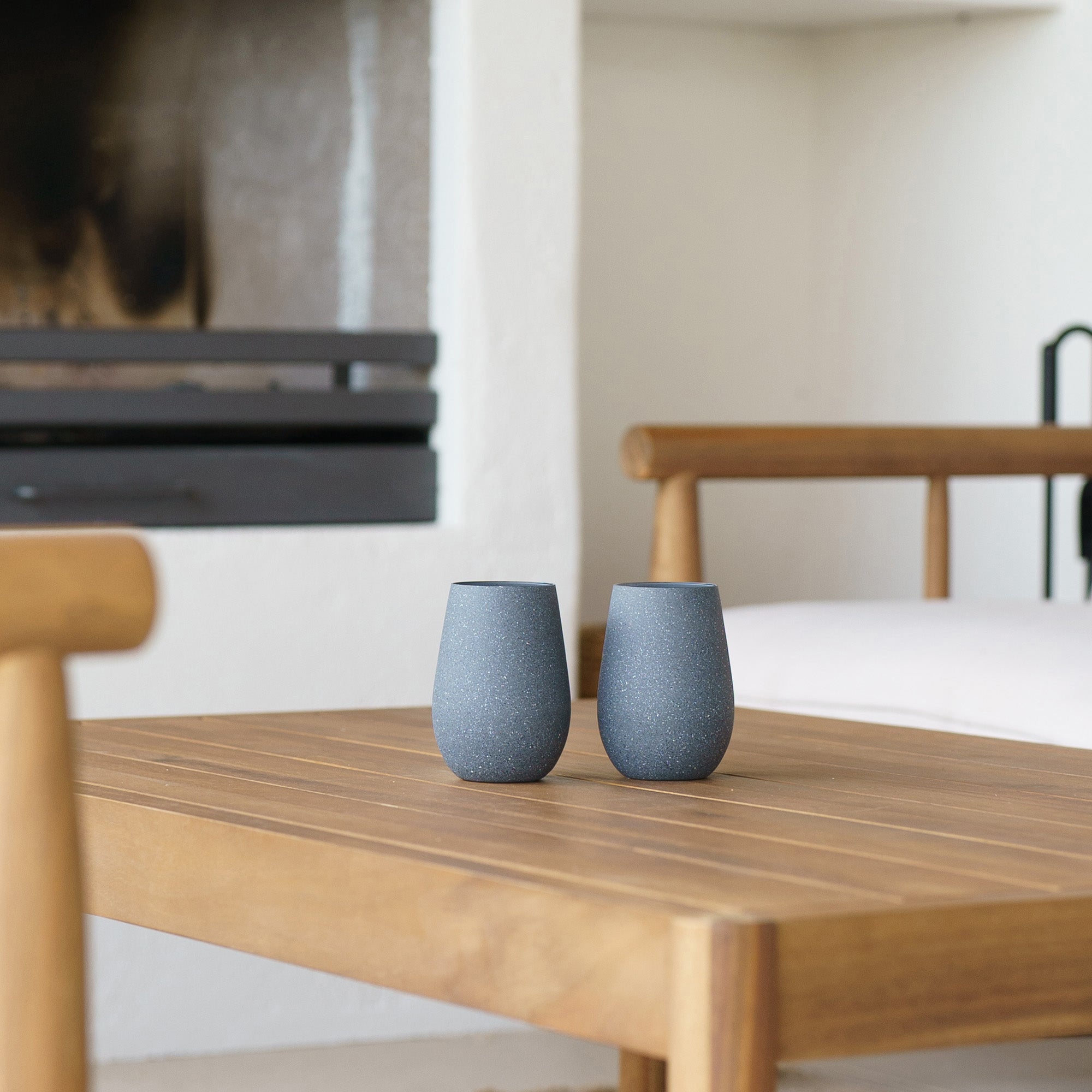 Vaso gris claro Stones set de 6
