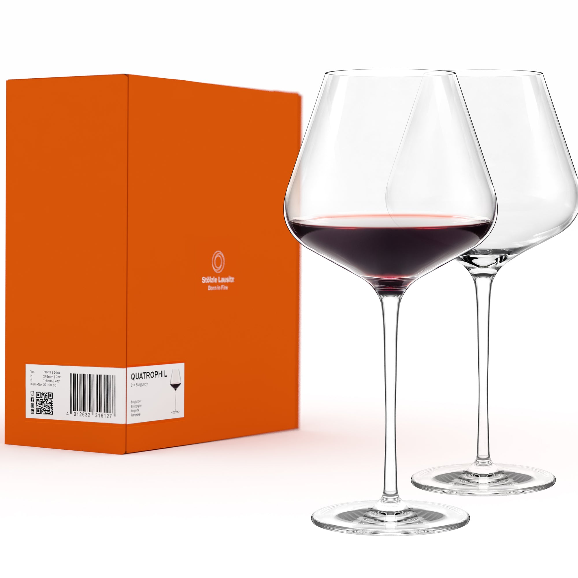 Burgunderglas Quatrophil 2er Set
