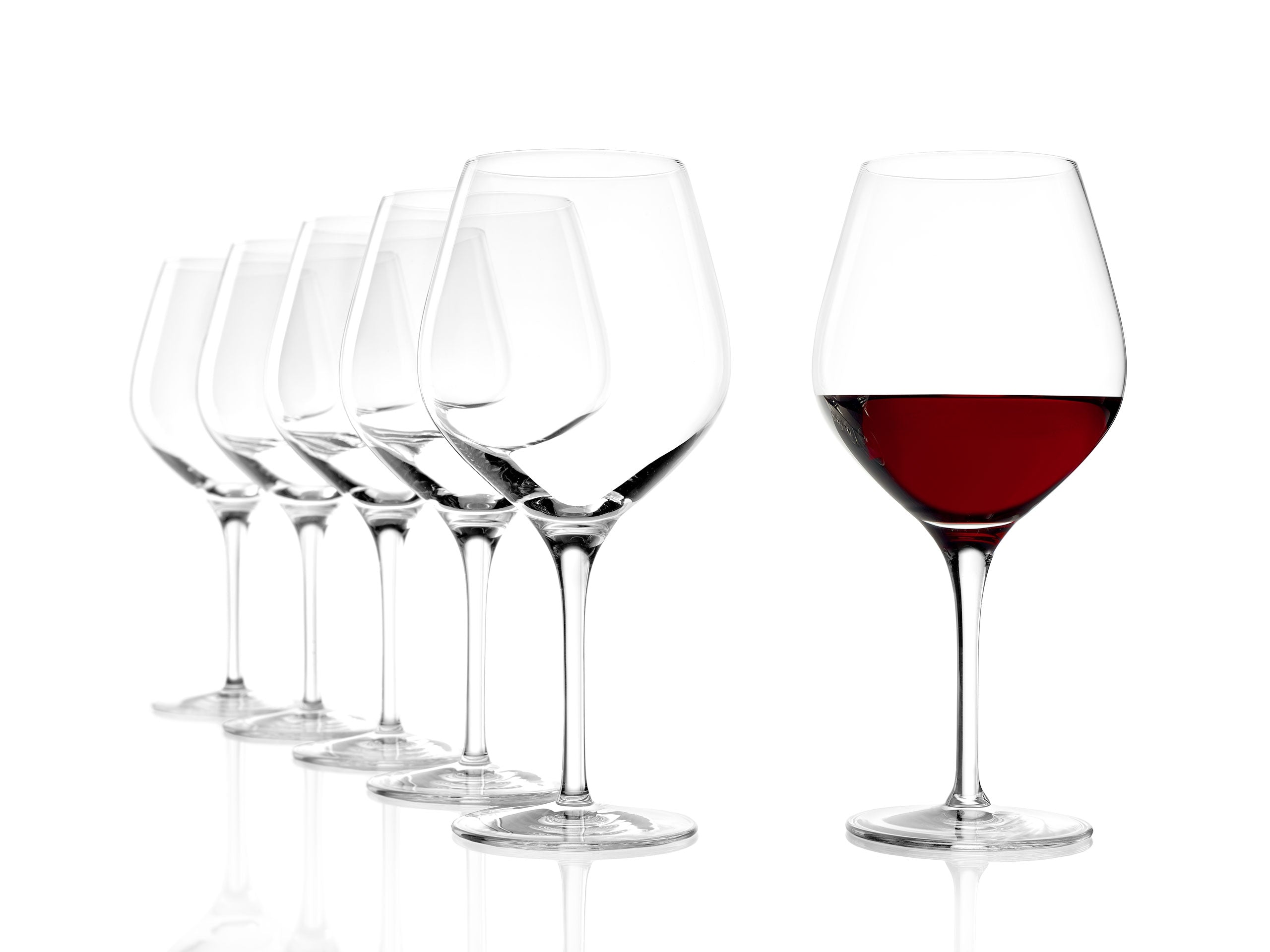 Burgundy Glass Exquisit Set of 6