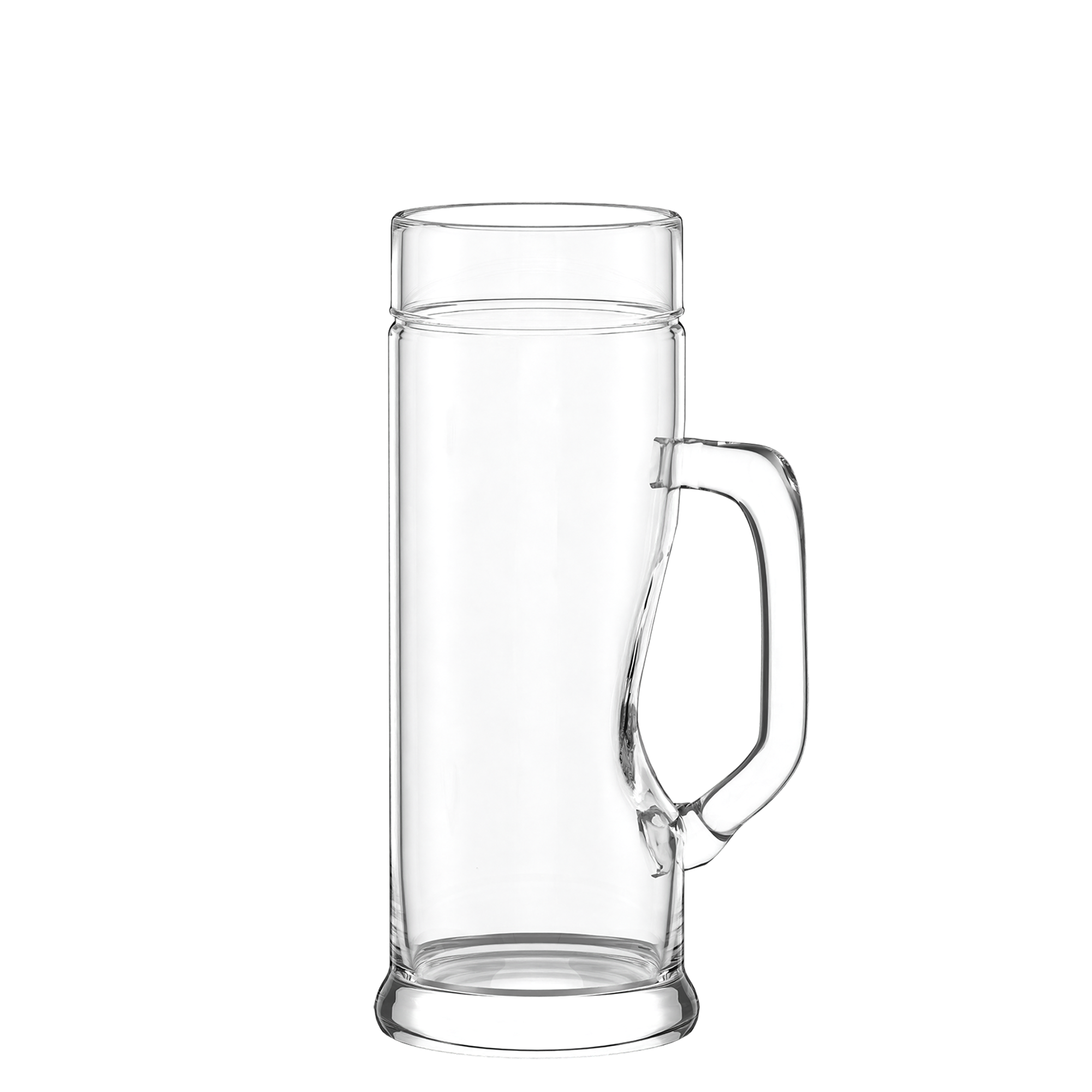 Transparenter Bierkrug mit Henkel premium von Oberglas, ideal für gesellige Abende und besondere Anlässe