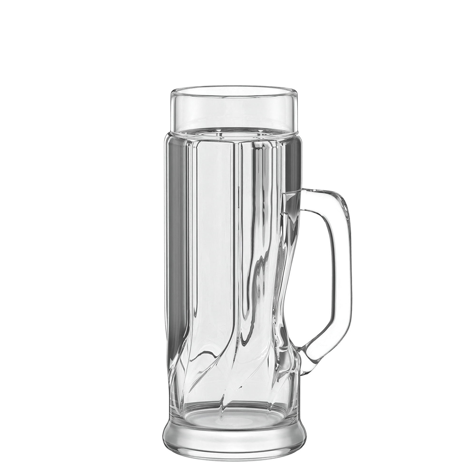 Transparenter Bierkrug mit Struktur kaufen, ideal für Bierliebhaber und festliche Anlässe