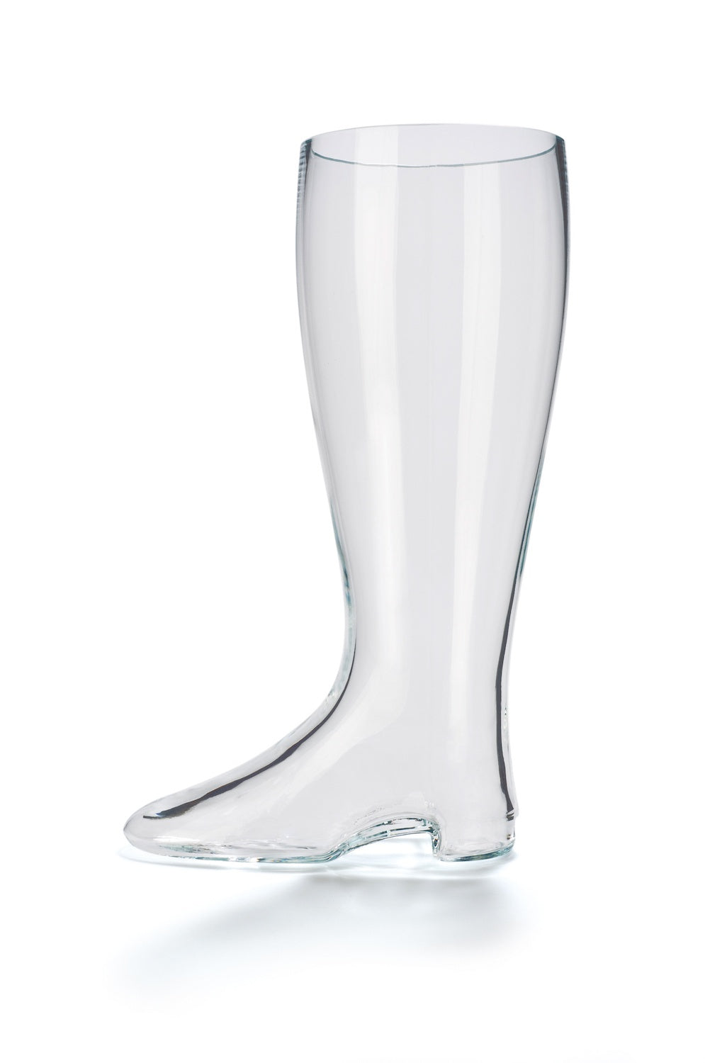Transparenter Bierstiefel mundgeblasen von Oberglas, ideal für feierliche Anlässe und Bierliebhaber