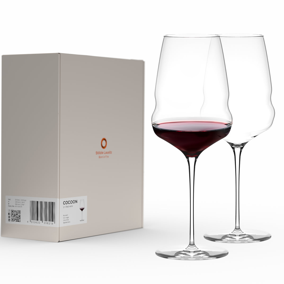 Red Wine Glass Cocoon Set of 2