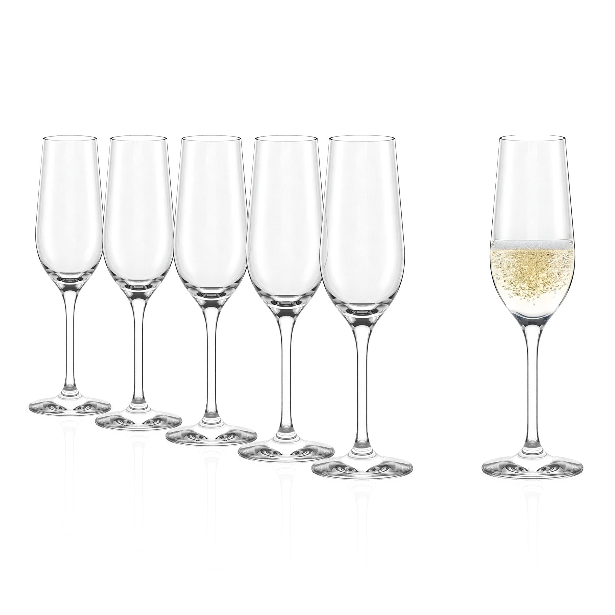 6er Set Champagnergläser von Stölzle Lausitz, elegante Gläser für besondere Anlässe und Feiern