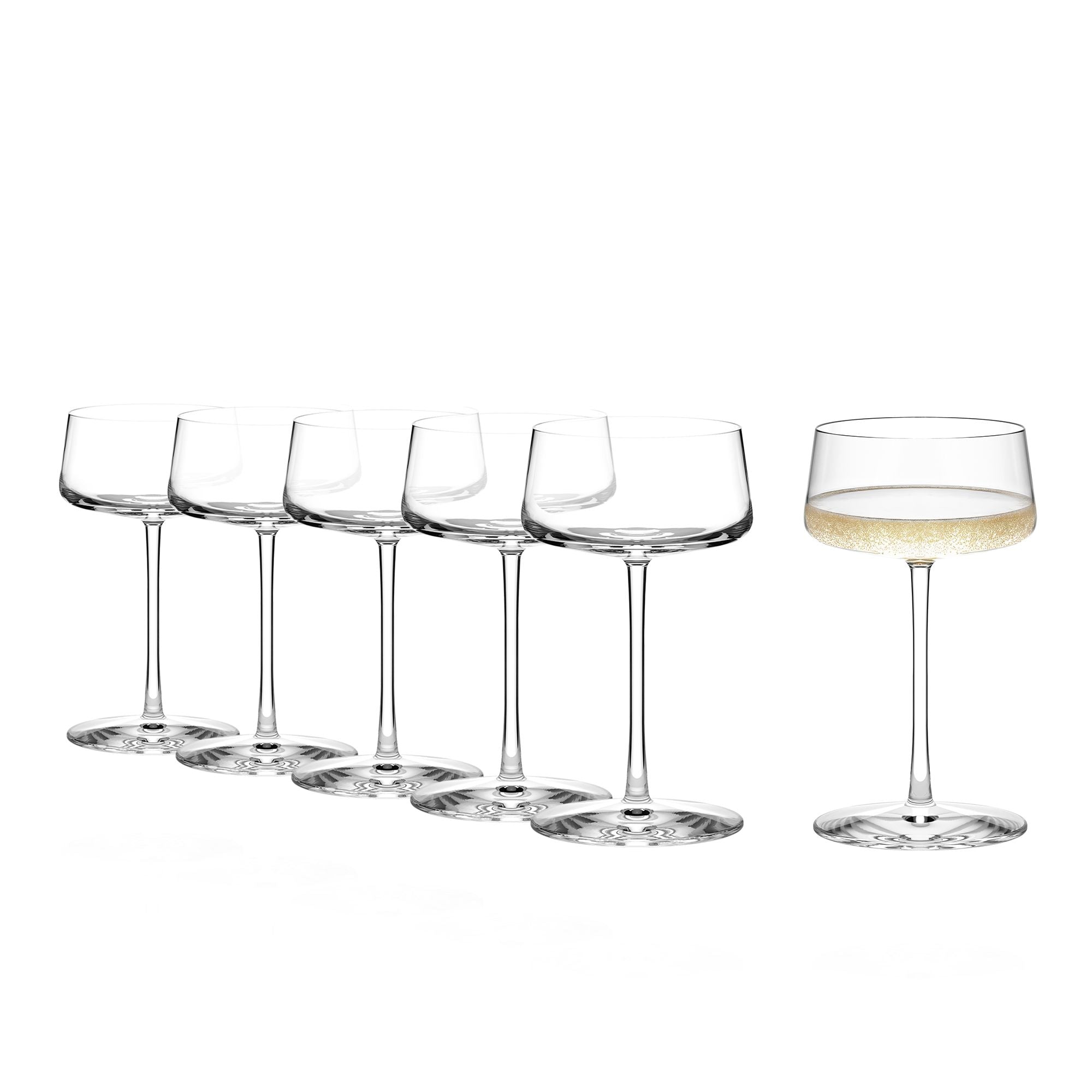 Stölzle Lausitz Champagnerschale Set aus dünnwandigem Kristallglas für besondere Anlässe