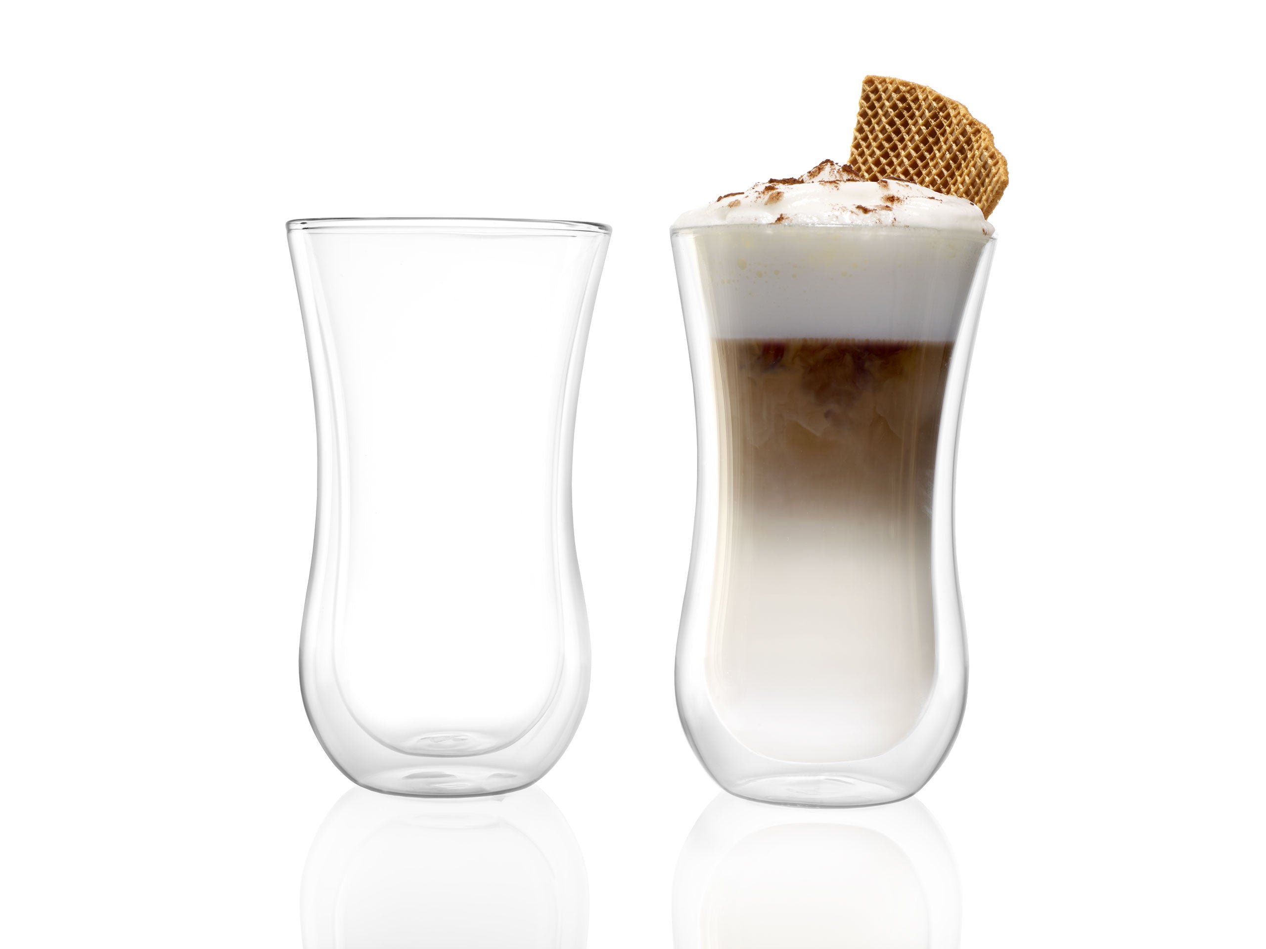 Stölzle Lausitz doppelwandiges Kaffeeglas ideal für heiße und kalte Getränke mit elegantem Design