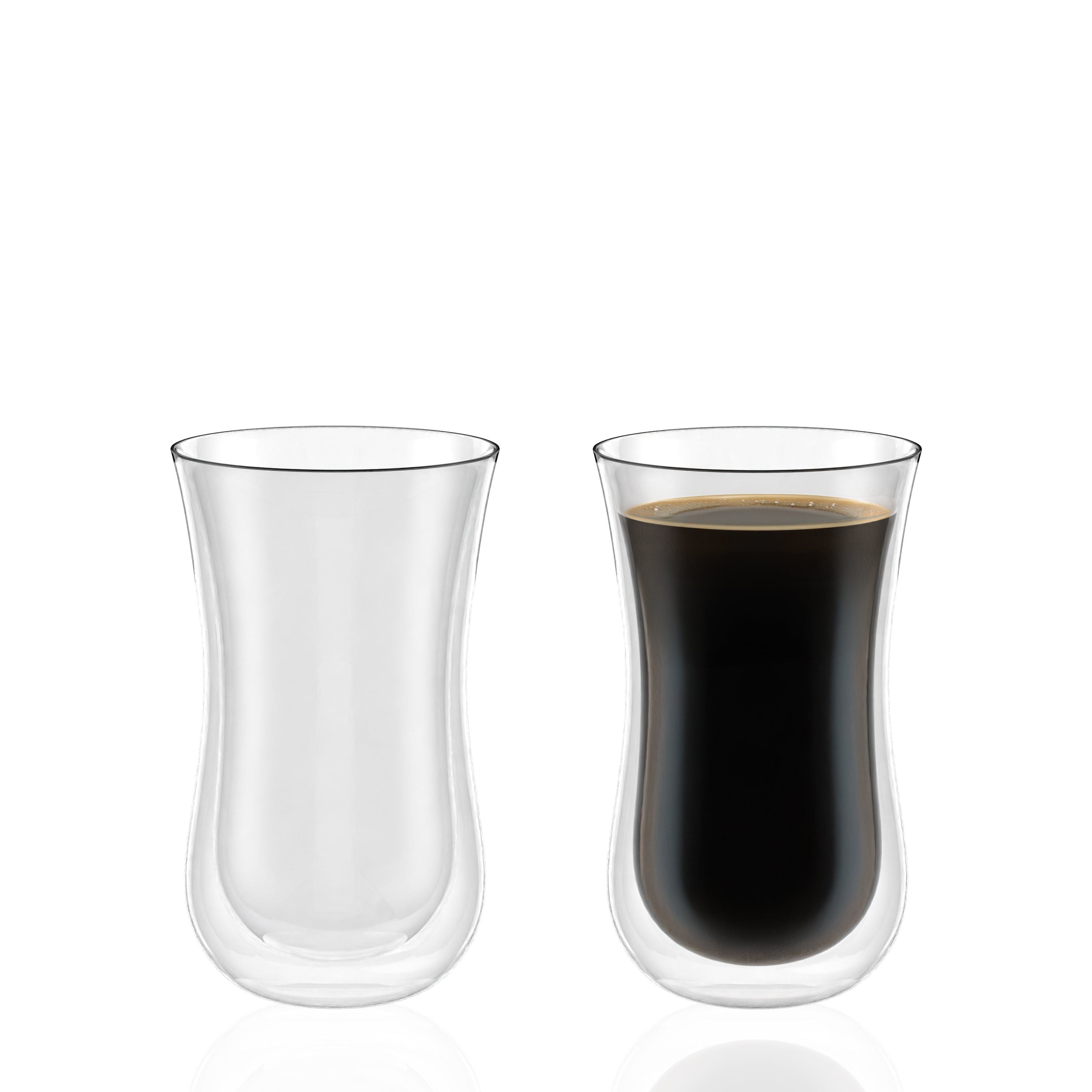 Stölzle Lausitz doppelwandiges Kaffeeglas mit elegantem Design für heißen Kaffee und Getränke