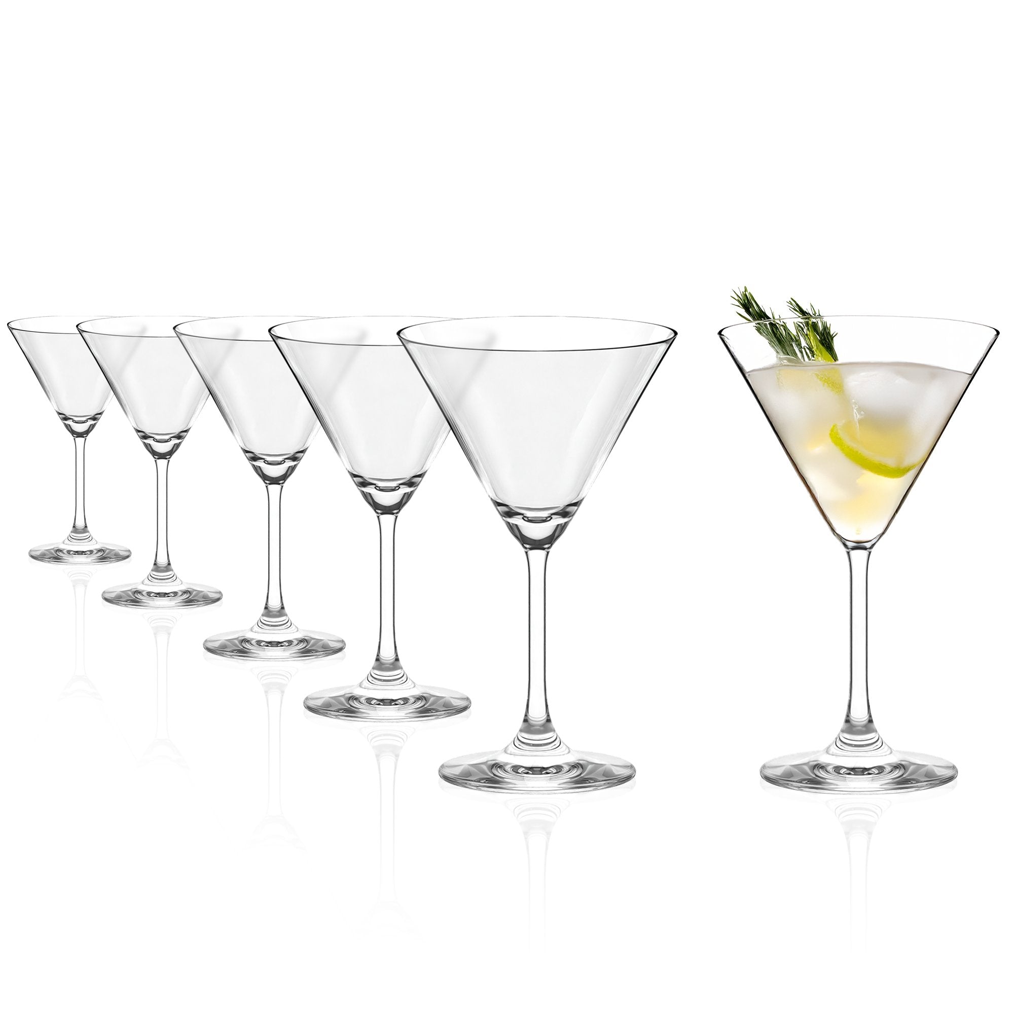 Set aus Gläsern aus Lausitz für Cocktails mit elegantem Design und klarer Glasur