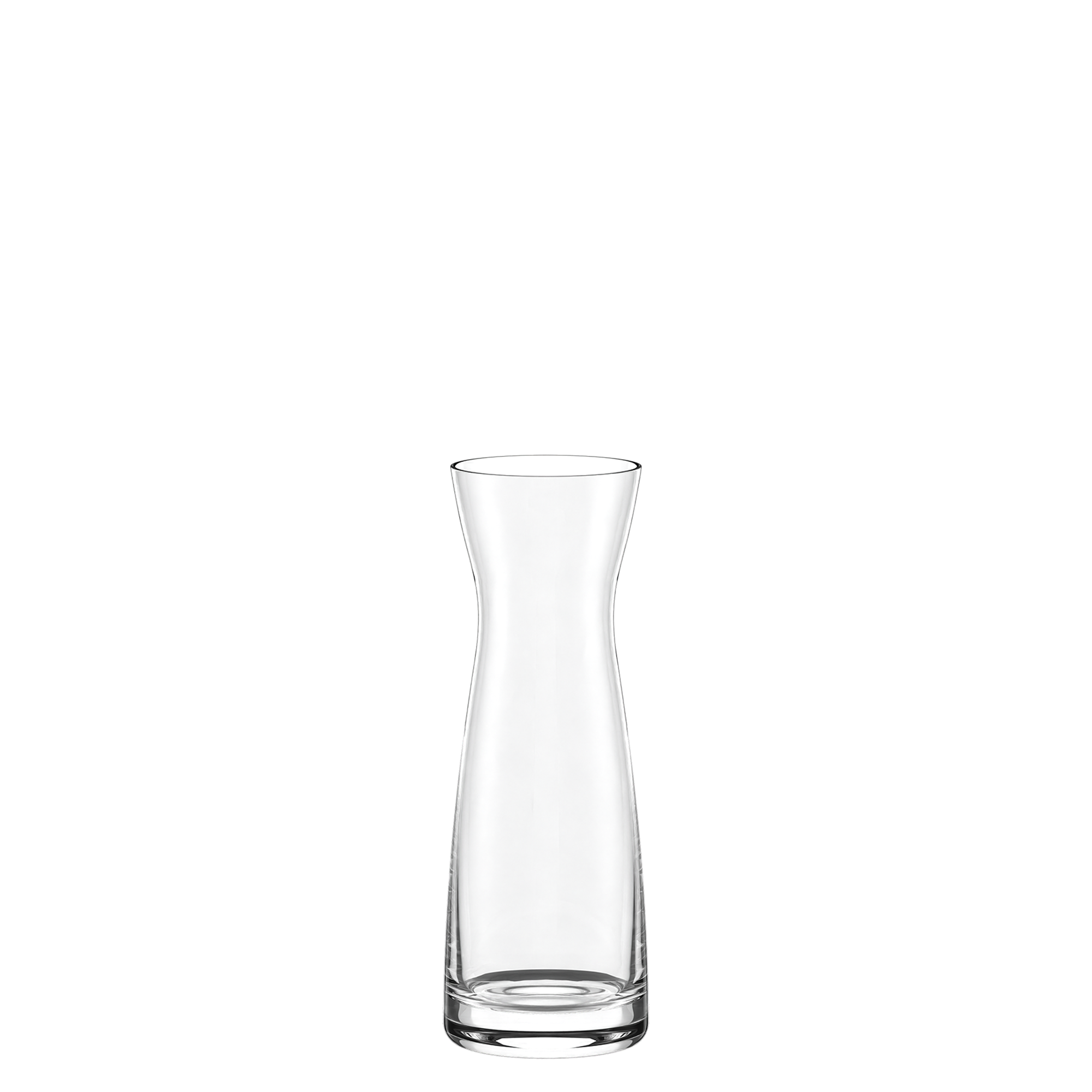 Elegante Glas Karaffe für Getränke mit schlankem Design und glatter Oberfläche