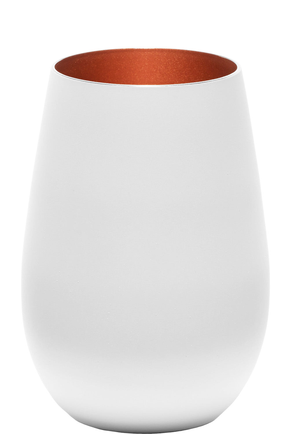 Stoelzle Lausitz Becher Weiß Bronze Elements 465 ml