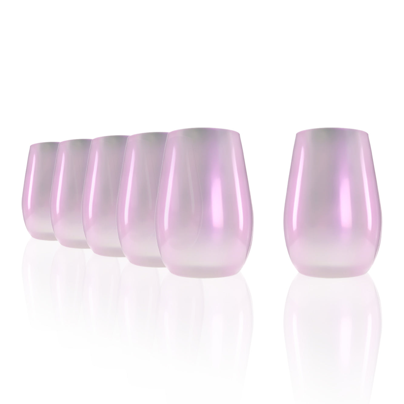 Long Drink Cup Mirror iodine white Set of 6
