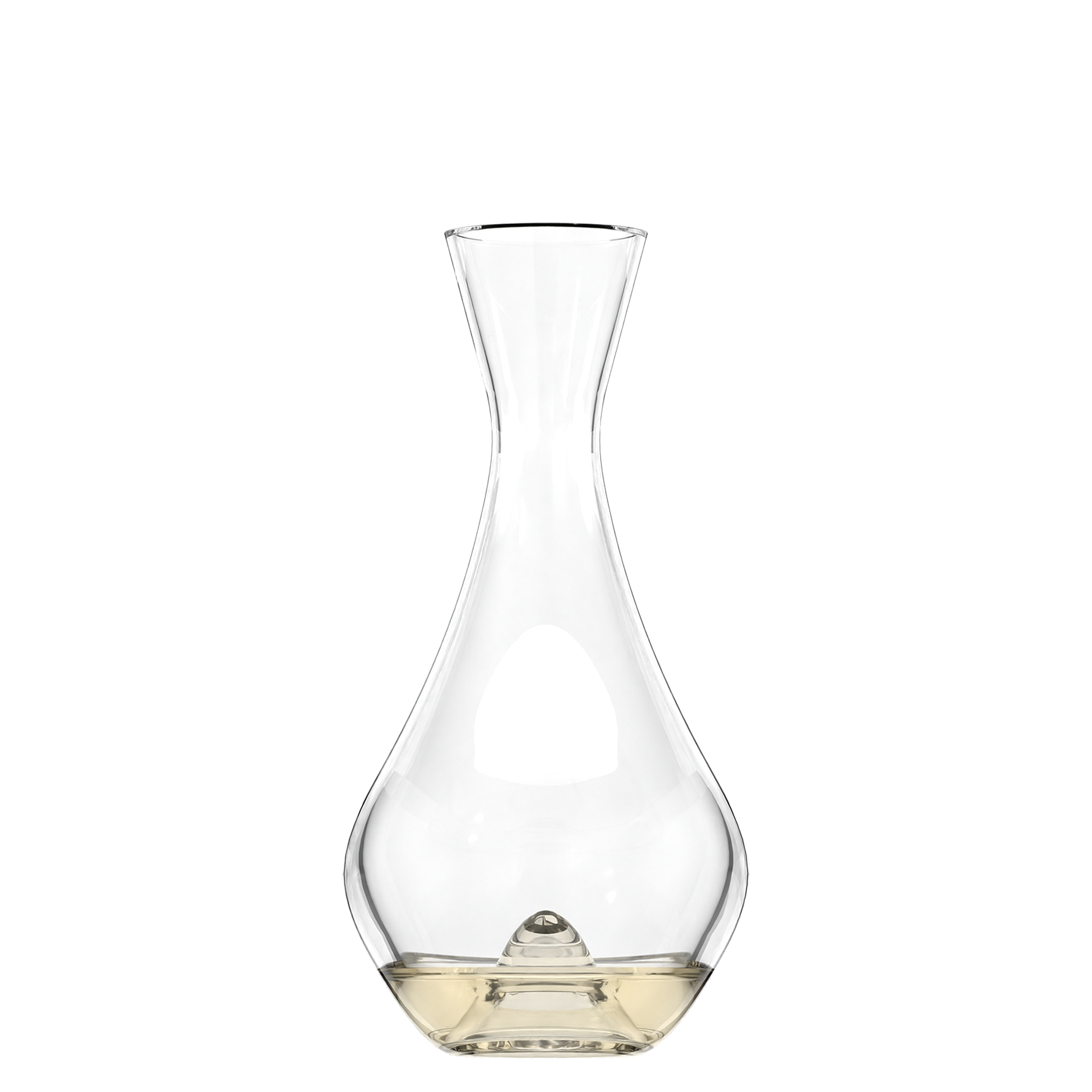 Klare Stölzle Lausitz Karaffe für Weißwein mit elegantem Design und geformtem Boden