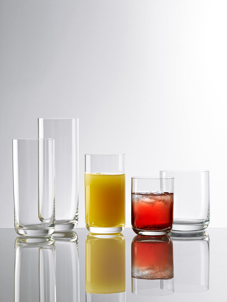 Set von klassischen Longdrink Gläsern von Stölzle Lausitz in verschiedenen Größen für Cocktails und Erfrischungsgetränke