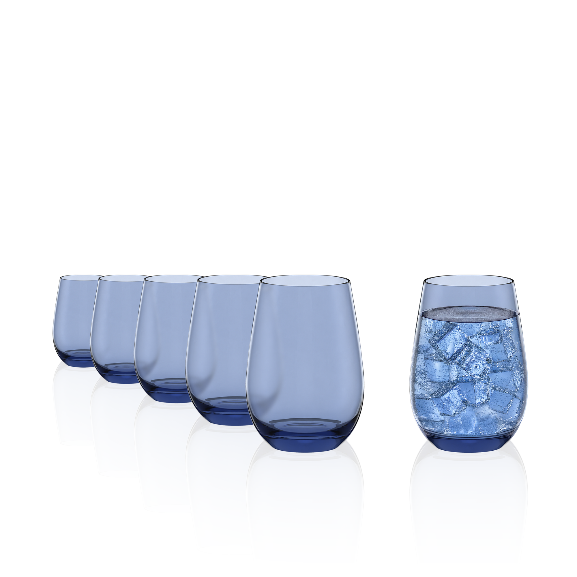 Tumbler Blue Gray Elements Kids Set of 6