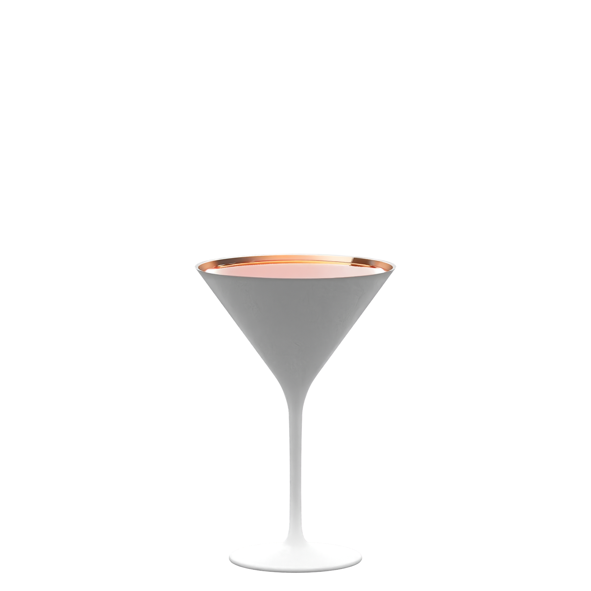 Cocktail Glass White/Bronze Elements Set of 6