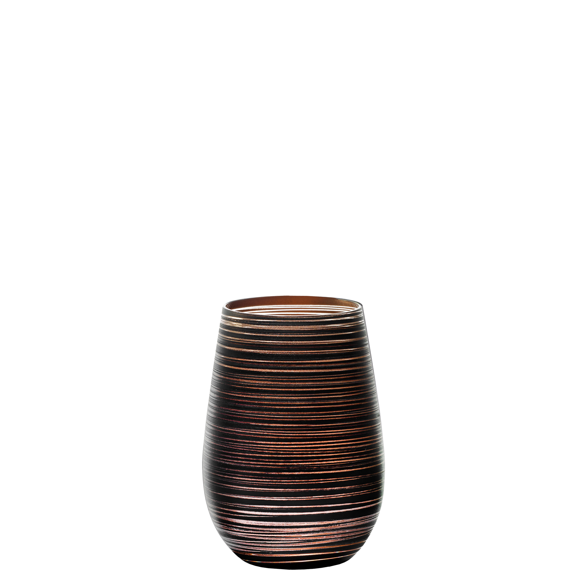 Vaso negro/bronce Twister set de 6