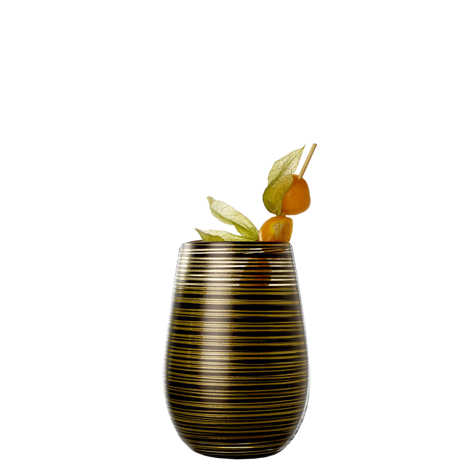 Vaso negro/dorado Twister set de 6