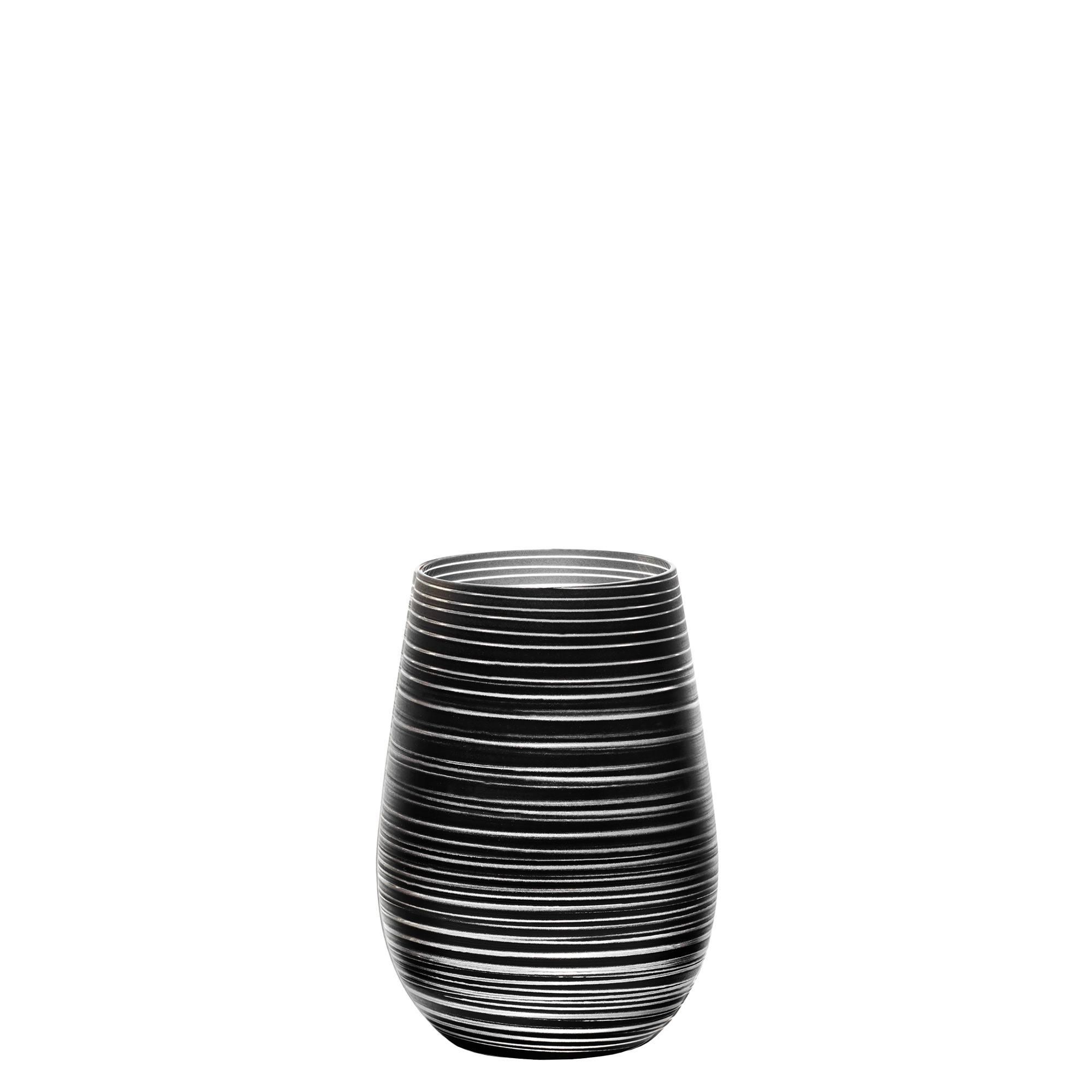 Tumbler Black/Silver Twister Set of 6
