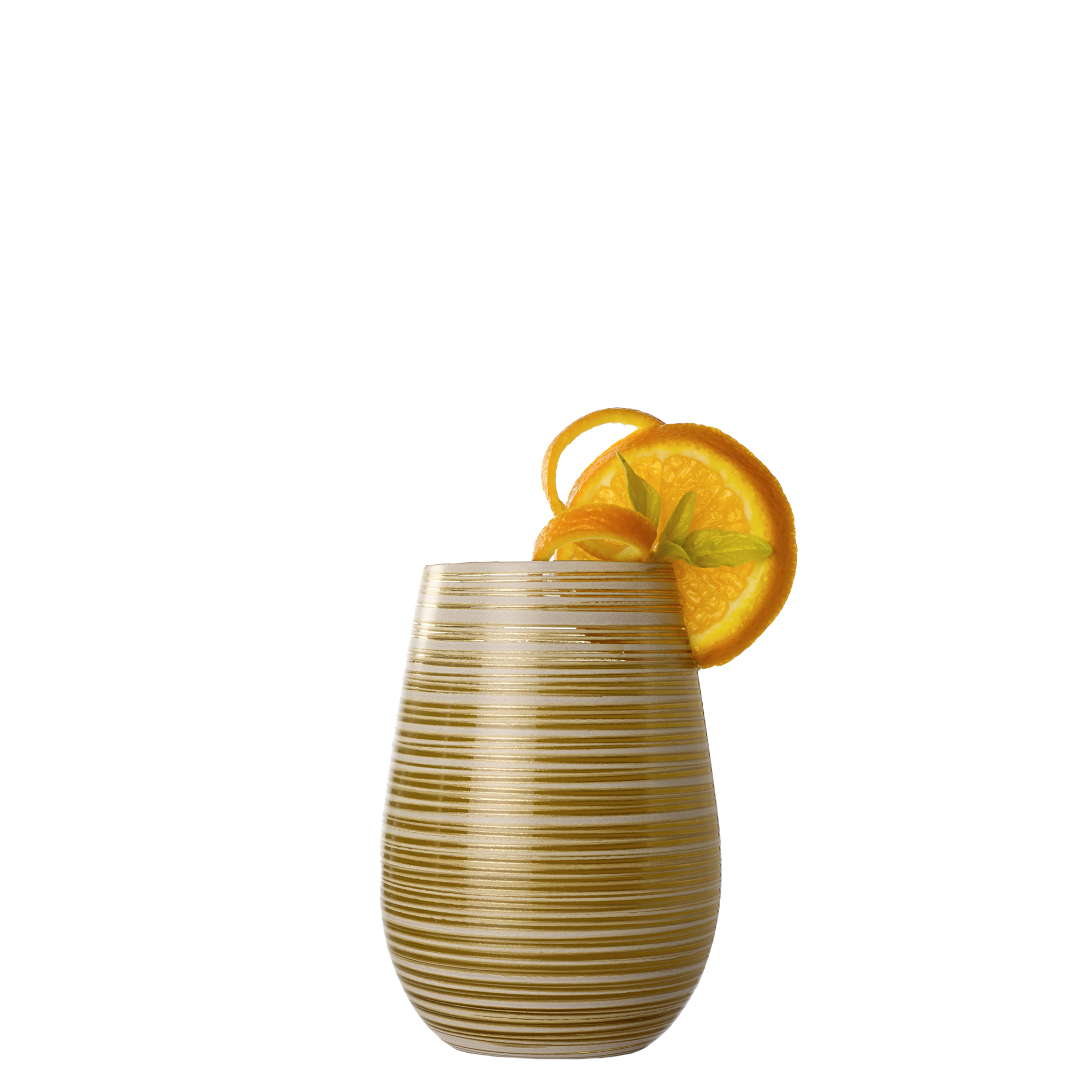 Tumbler White/Gold Twister Set of 6
