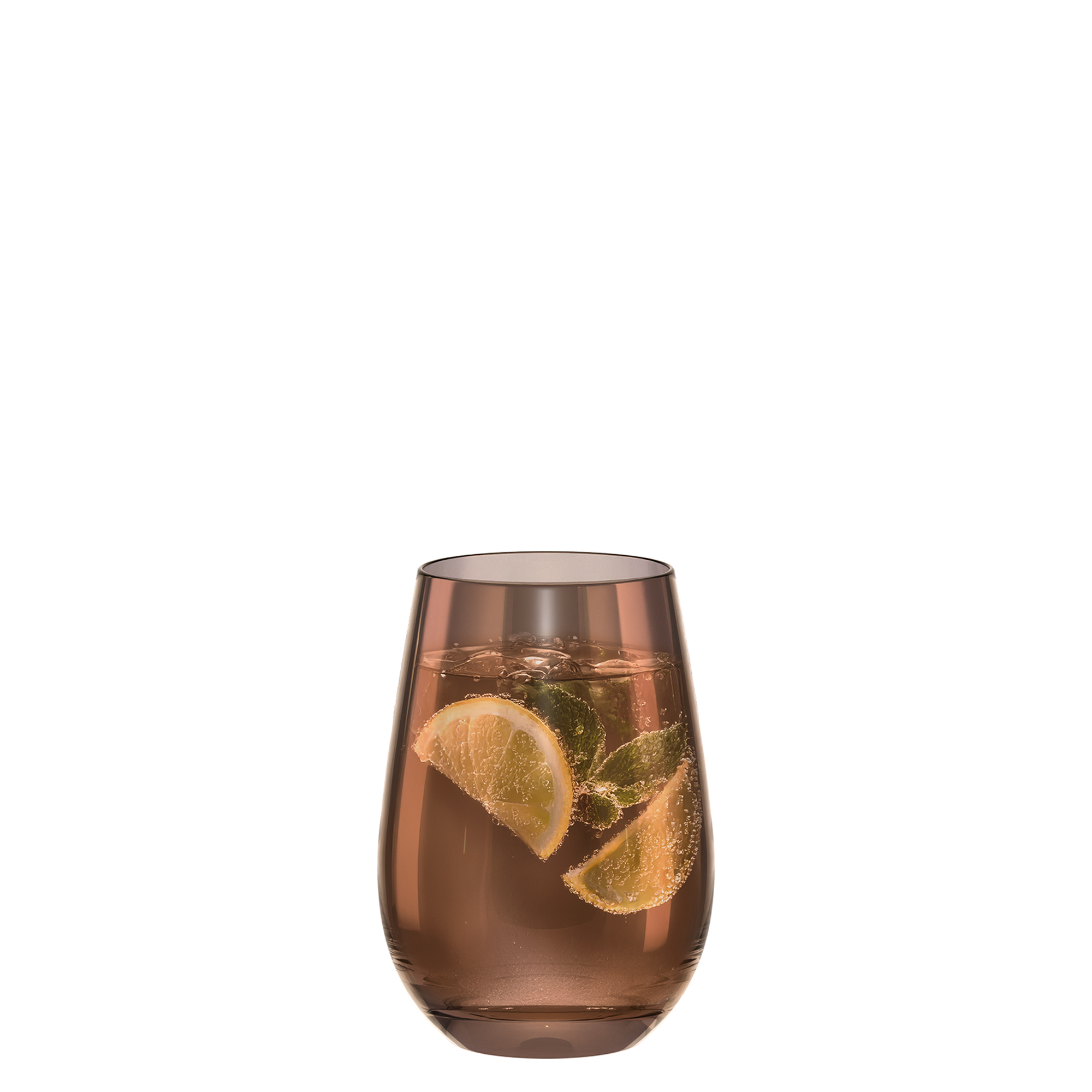 Long Drink Tumbler Brown Mirror Set of 6