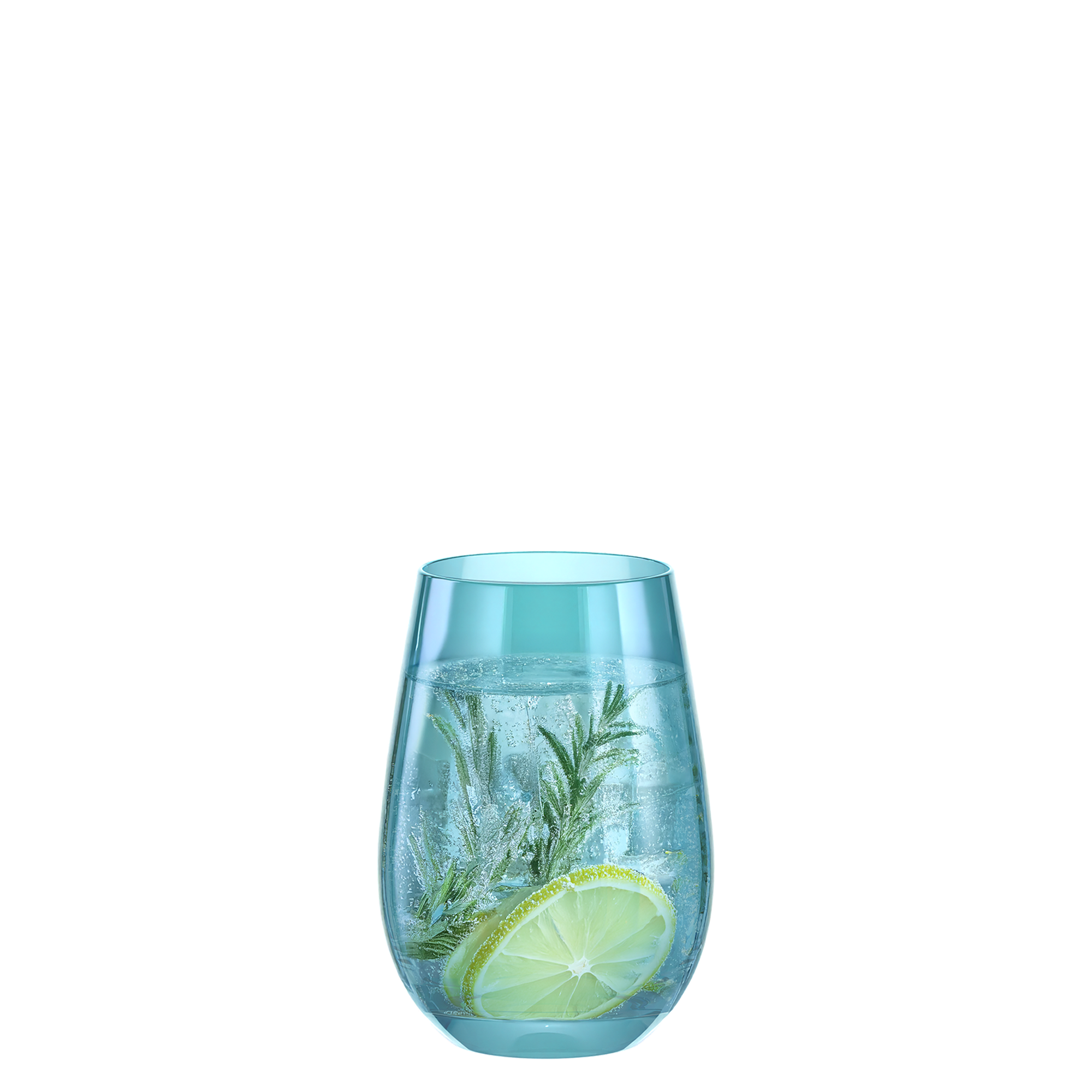 Long Drink Tumbler Turquoise Mirror Set of 6