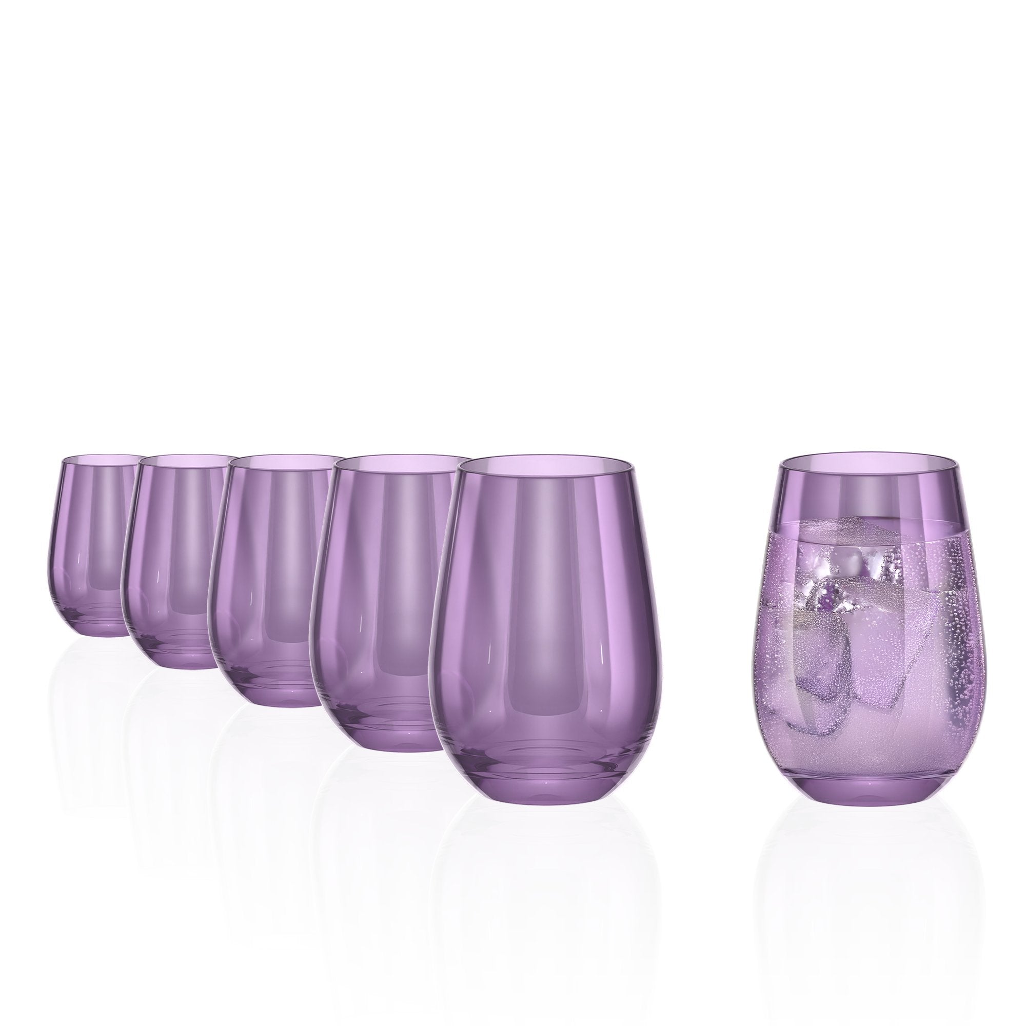 Longdrinkbecher Mirror violett 6er Set