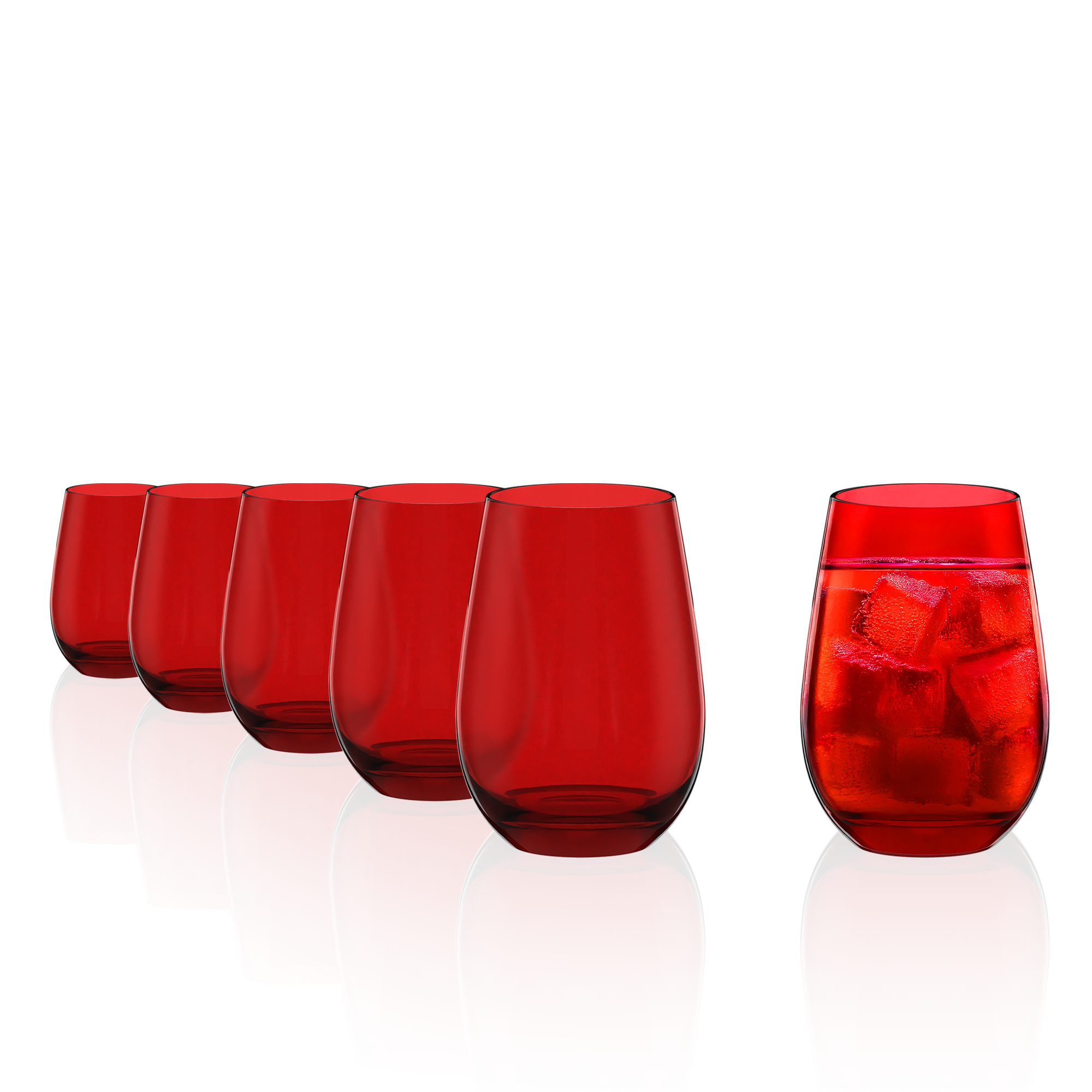 Tumbler Red Elements Set of 6