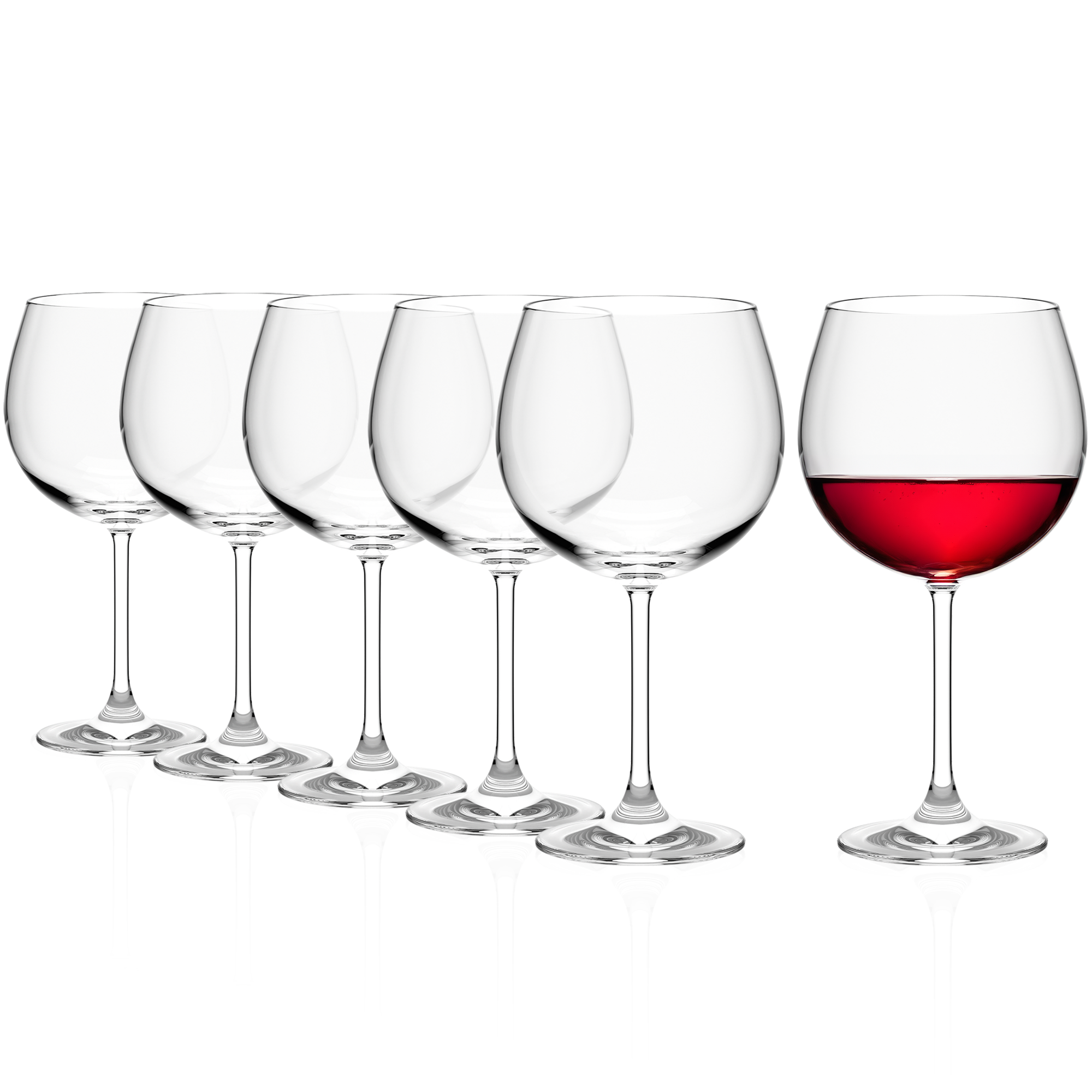 Burgundy glass Weinland Set of 6