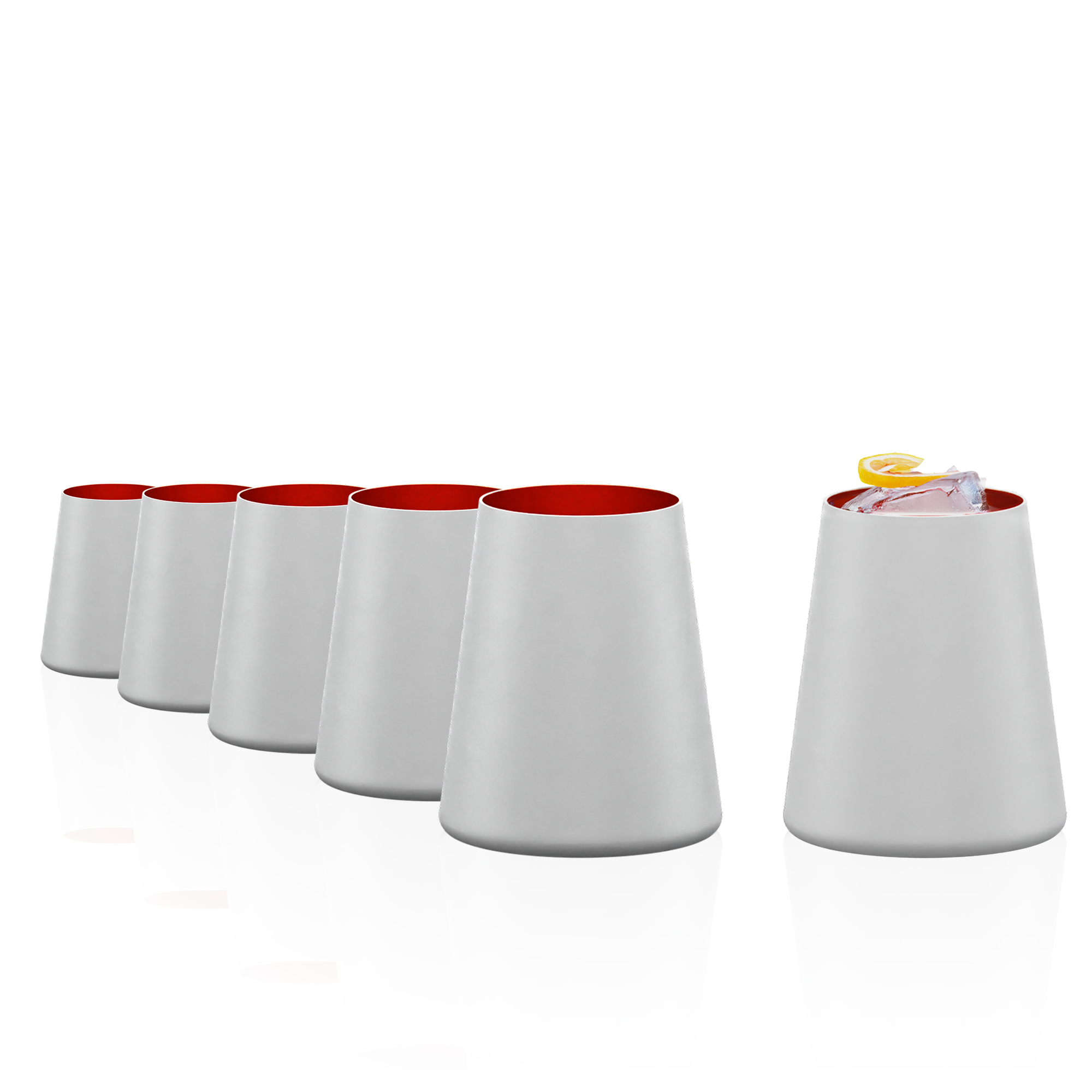 Tumbler Power White/Bronze Set of 6