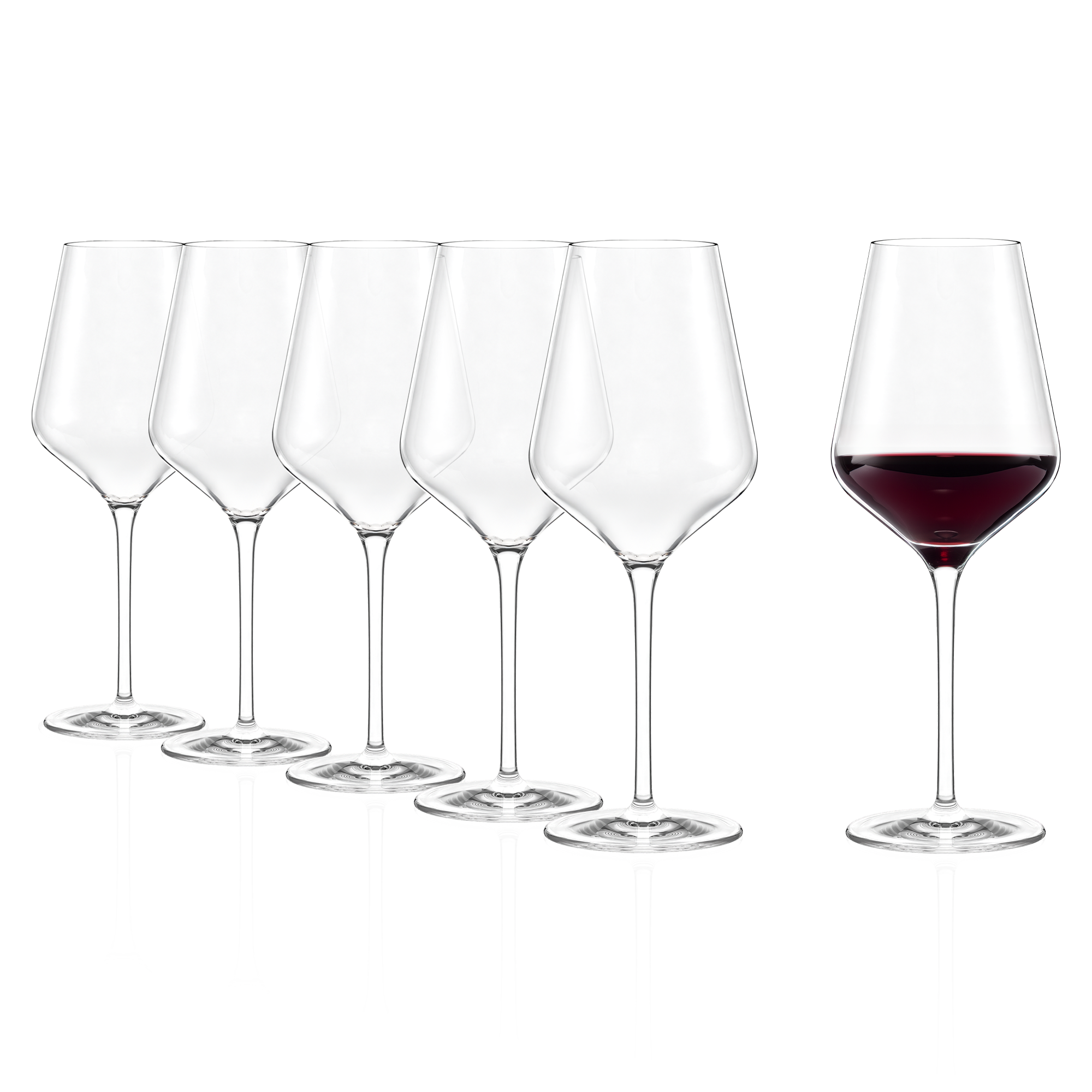 Red Wine Goblet Quatrophil Set of 6