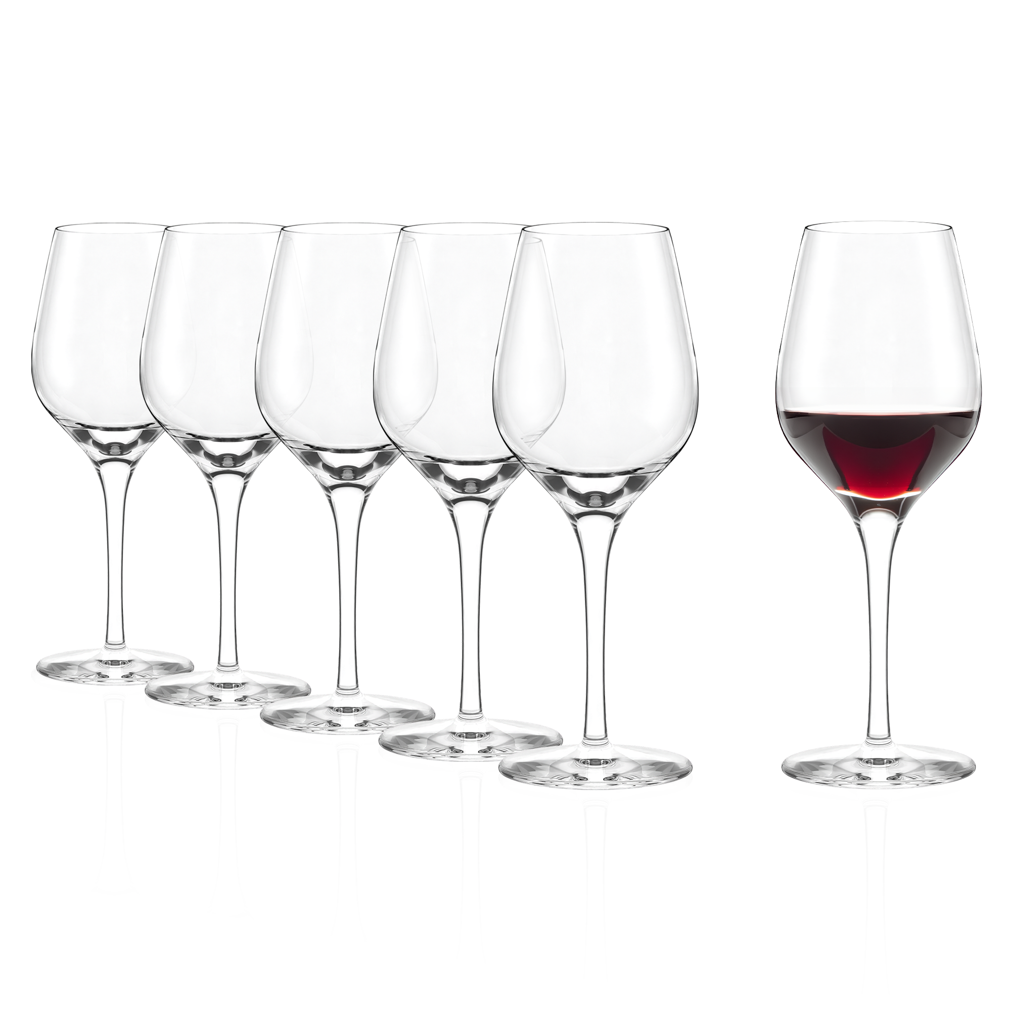 Verkostungsglas Exquisit Set aus sechs eleganten Gläsern, ideal für Weinproben und besondere Anlässe