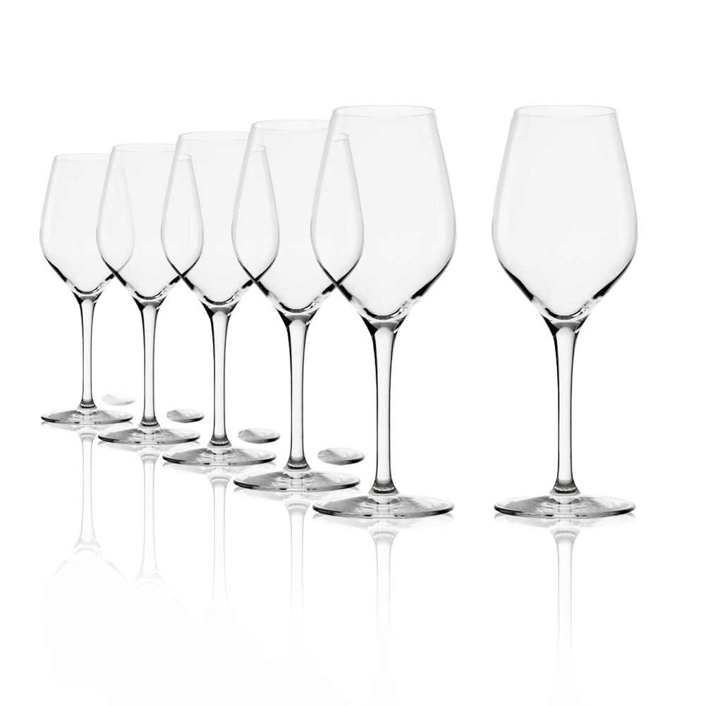 Verkostungsglas Exquisit Set von Stölzle Lausitz, elegantes 7-teiliges Glas-Set für Weinliebhaber