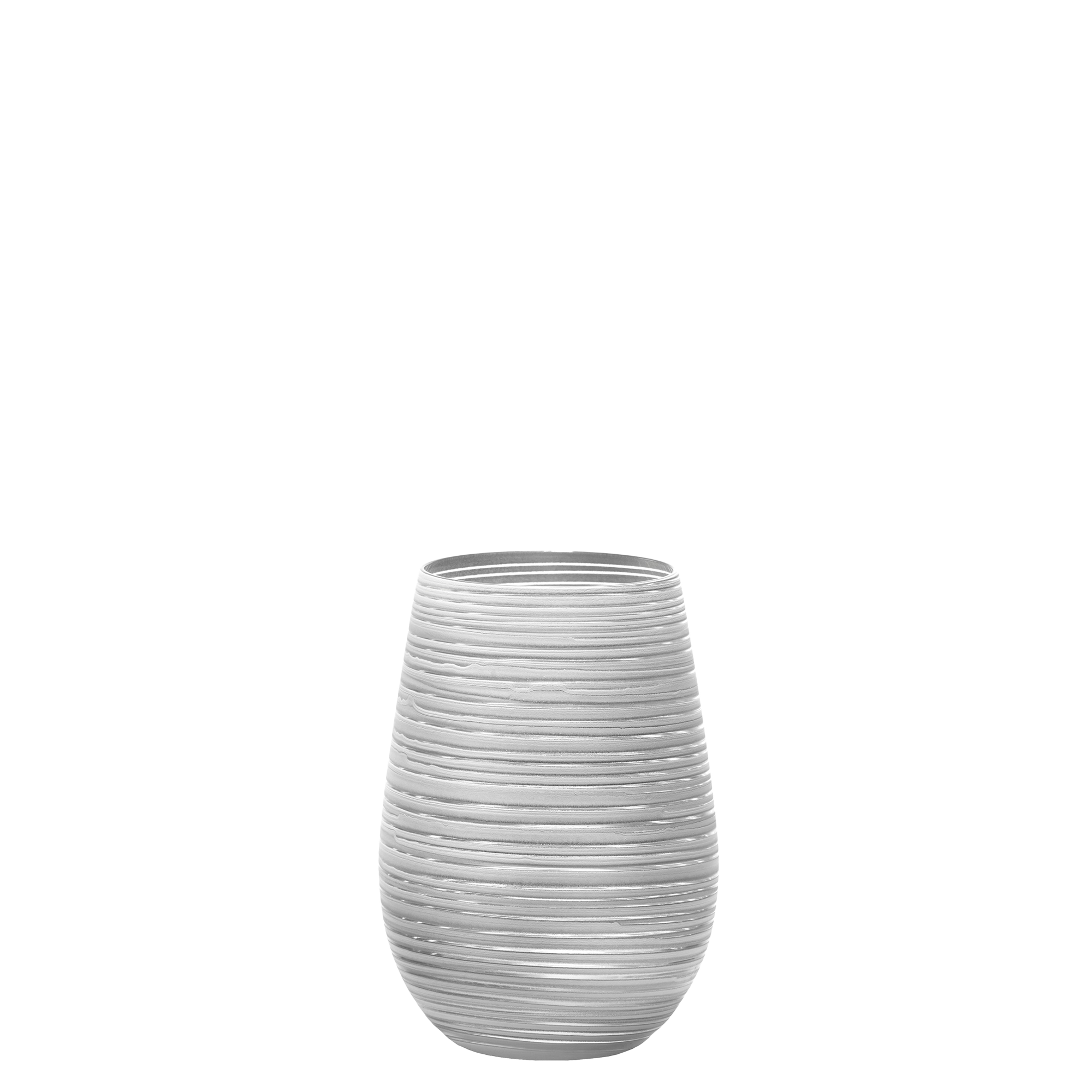 Stölzle Lausitz Weiß-Silber Becher Set mit eleganter Glasstruktur für stilvolles Trinken