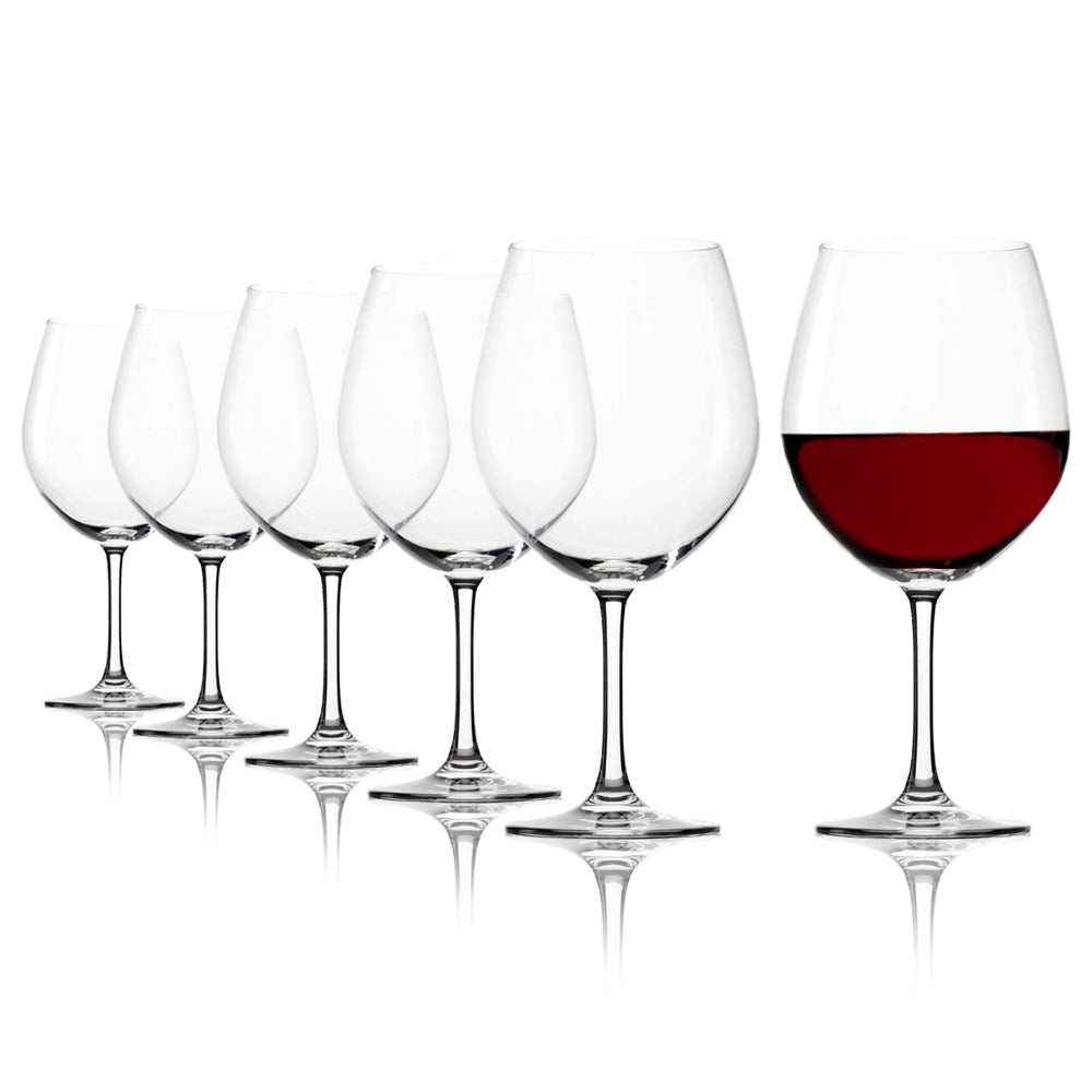 Stölzle_Lausitz Verres à vin de Bourgogne Revolution de, 545 ML, Lot de 6,  Verres à vin Rouge hautement Fonctionnels, Ballons à vin Rouge de caractère  : : Cuisine et Maison