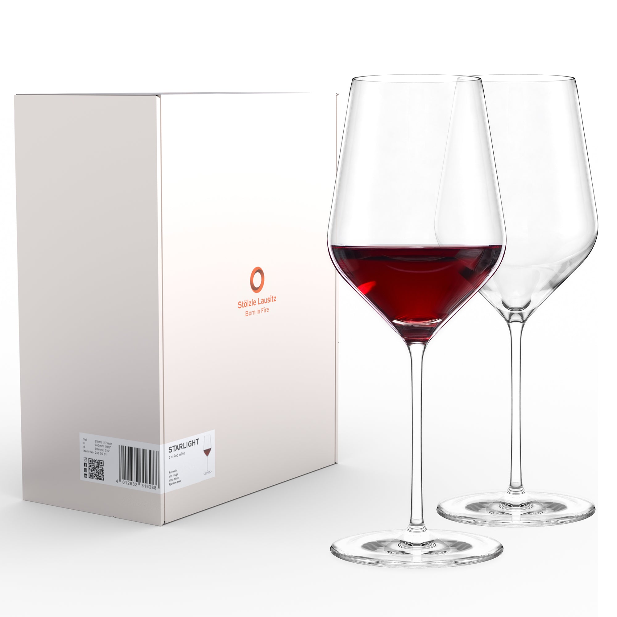 Red Wine Glass STARlight Set of 2