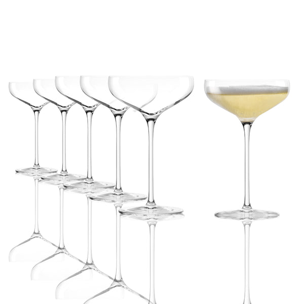 Stölzle Lausitz Swing Saucer Cocktail Glass, Set of 6