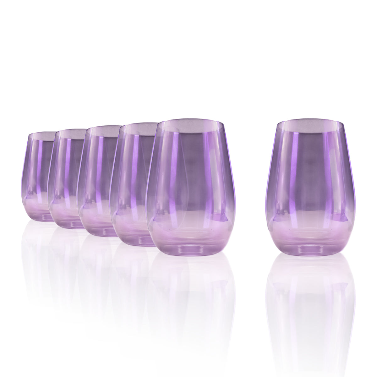 Longdrinkbecher Mirror violett 6er Set