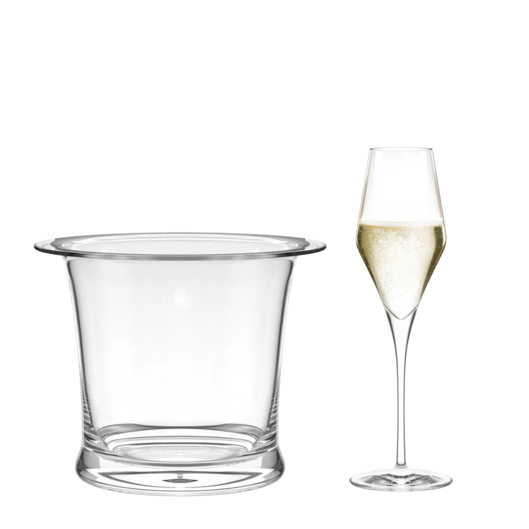 Champagne Glasses & Cooler Set of 7