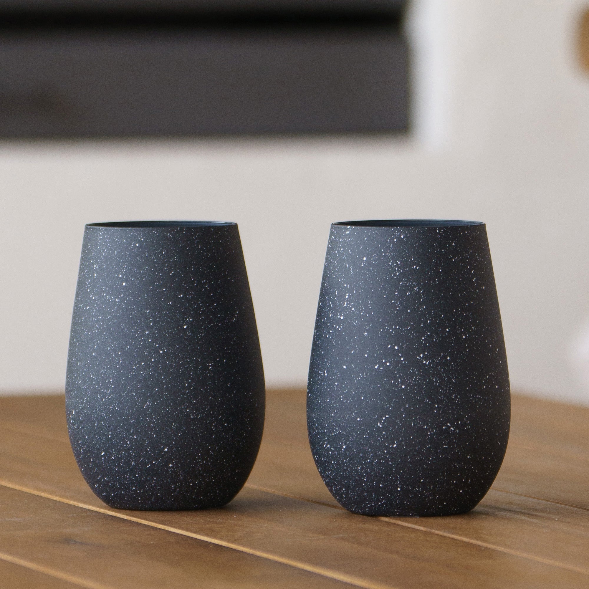 Tumbler Dark Gray Stones Set of 6