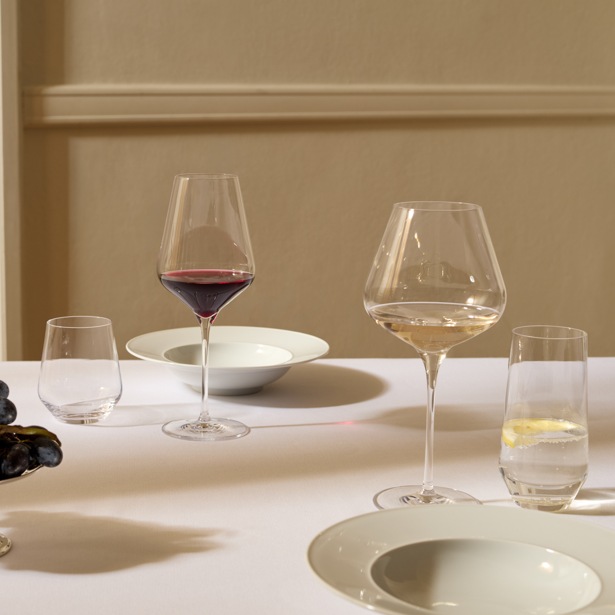 Burgundy glass Quatrophil Set of 2
