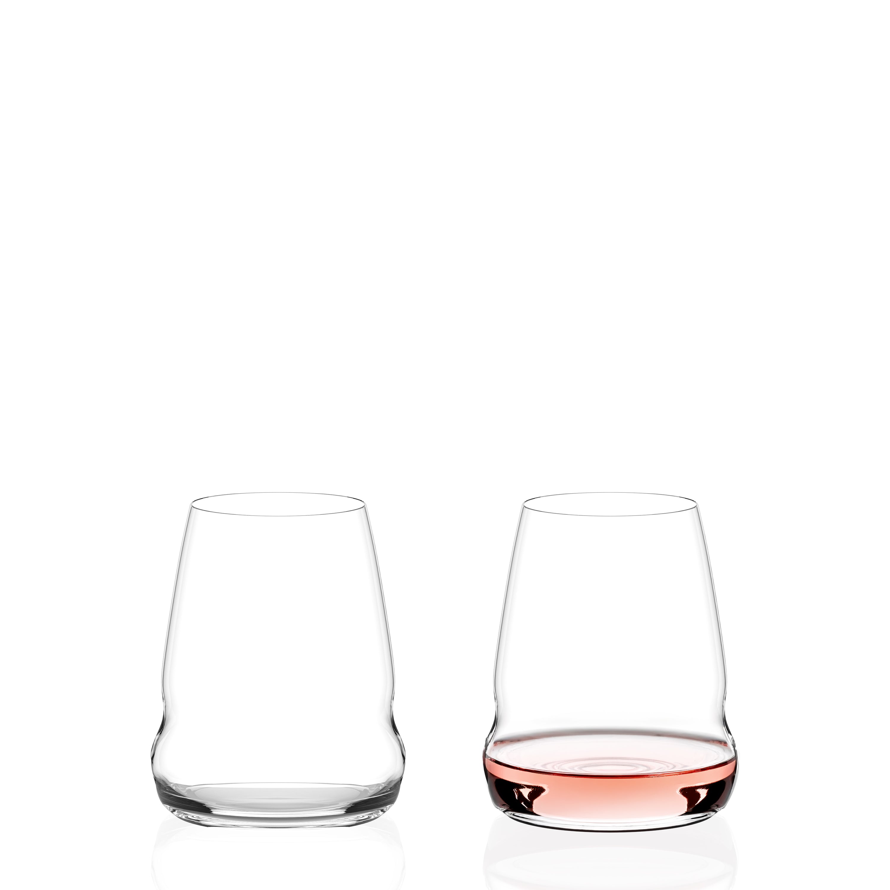 Rosé Wine Stemless Cocoon Set of 2