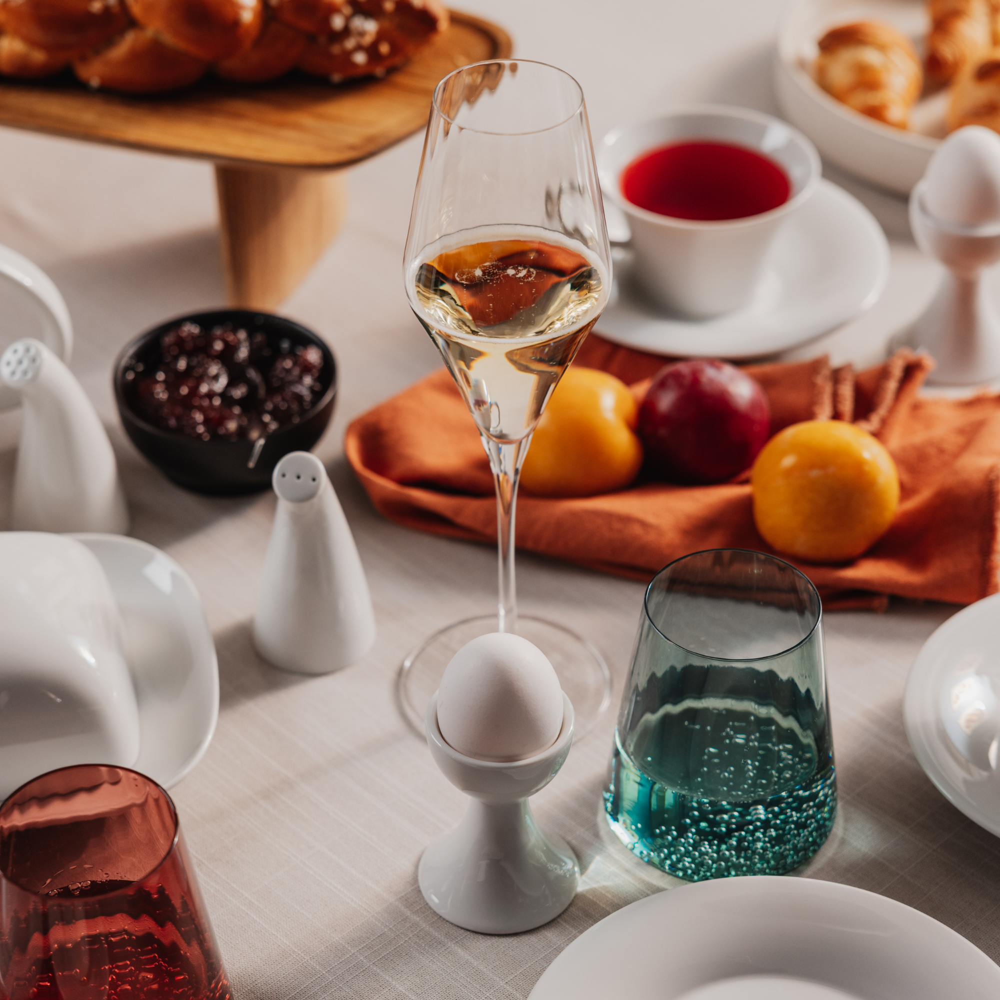 White Wine Cup Symphony Teal Set of 6
