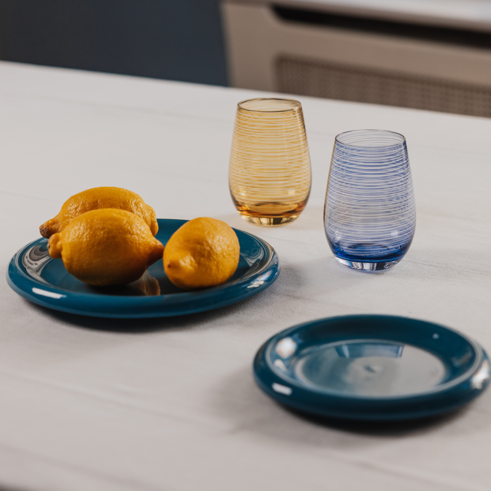 Tumbler Blue Gray Twister Set of 6