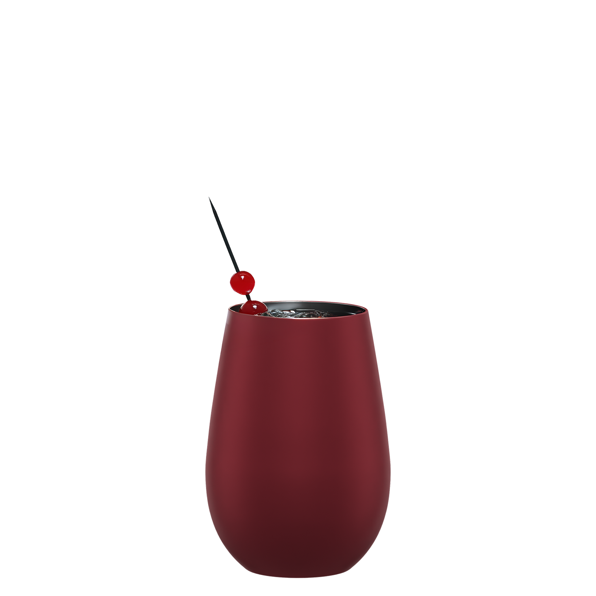 Stylisches Becherset Rot Schwarz aus Glas mit modernem Design und glänzender Oberfläche