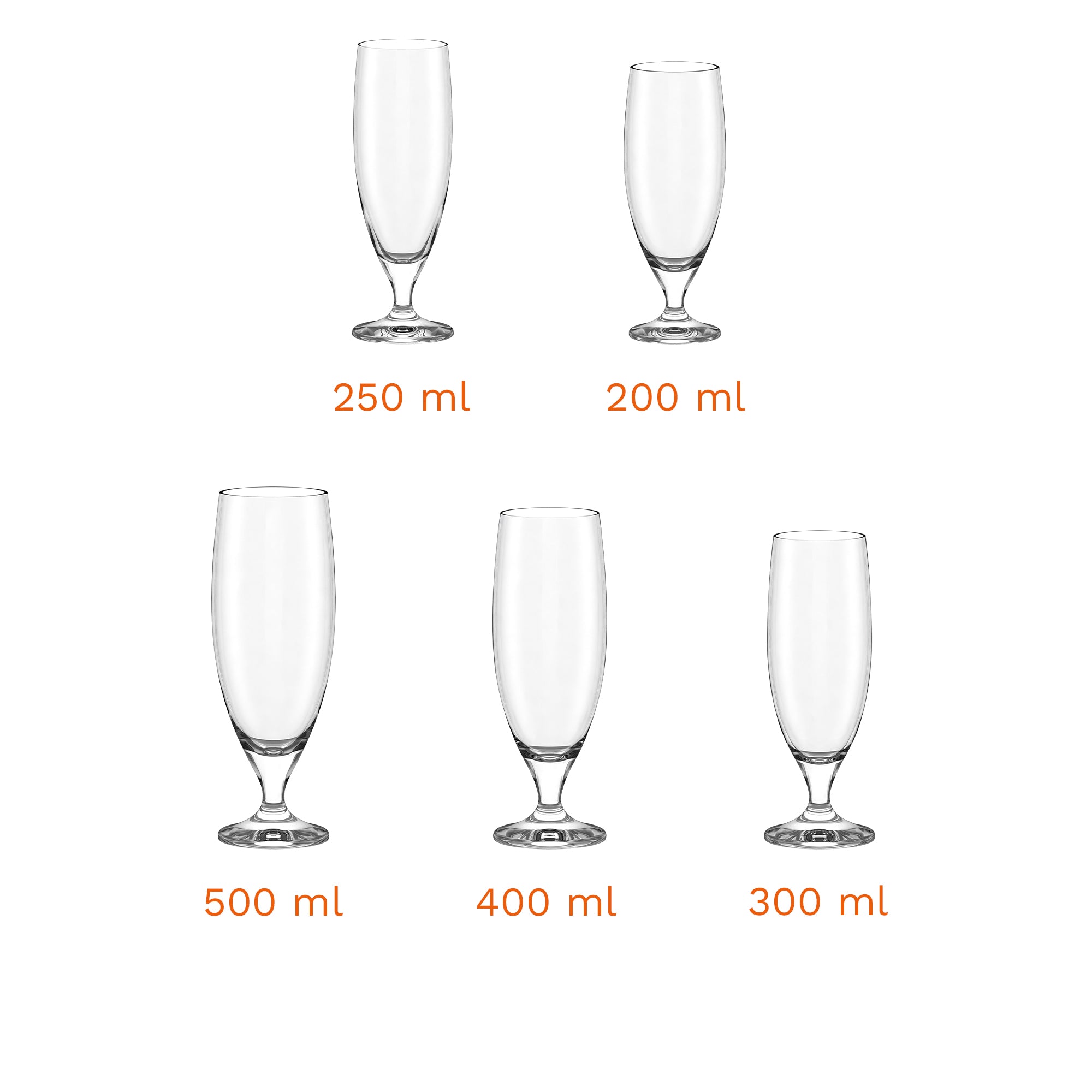 Verschiedene Stölzle Lausitz Biergläser in 200 ml, 250 ml, 300 ml, 400 ml und 500 ml für Langlebige Biergläser kaufen