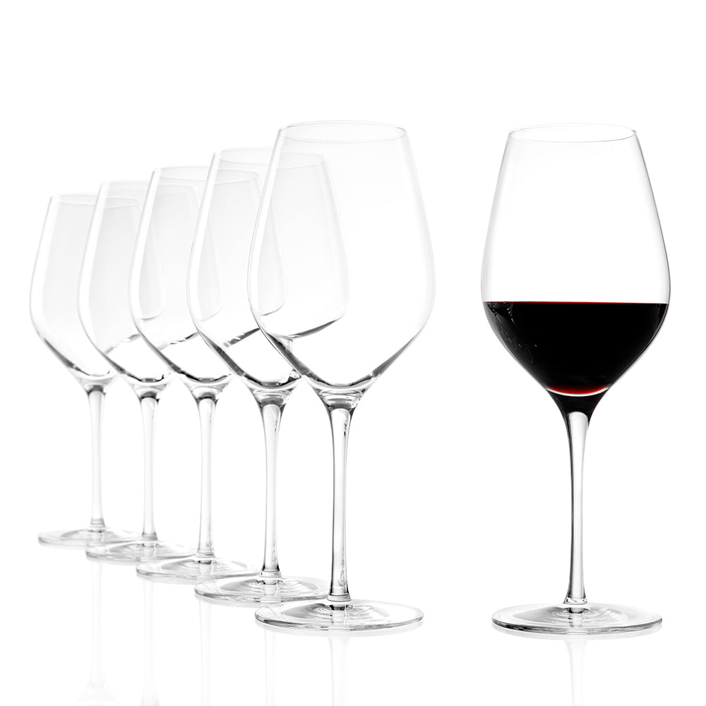 Set von sechs Bordeauxkelch Exquisit Royal Weingläsern mit stilvollem Design für edlen Genuss
